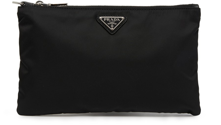 Re-Nylon and Saffiano leather purse - 1