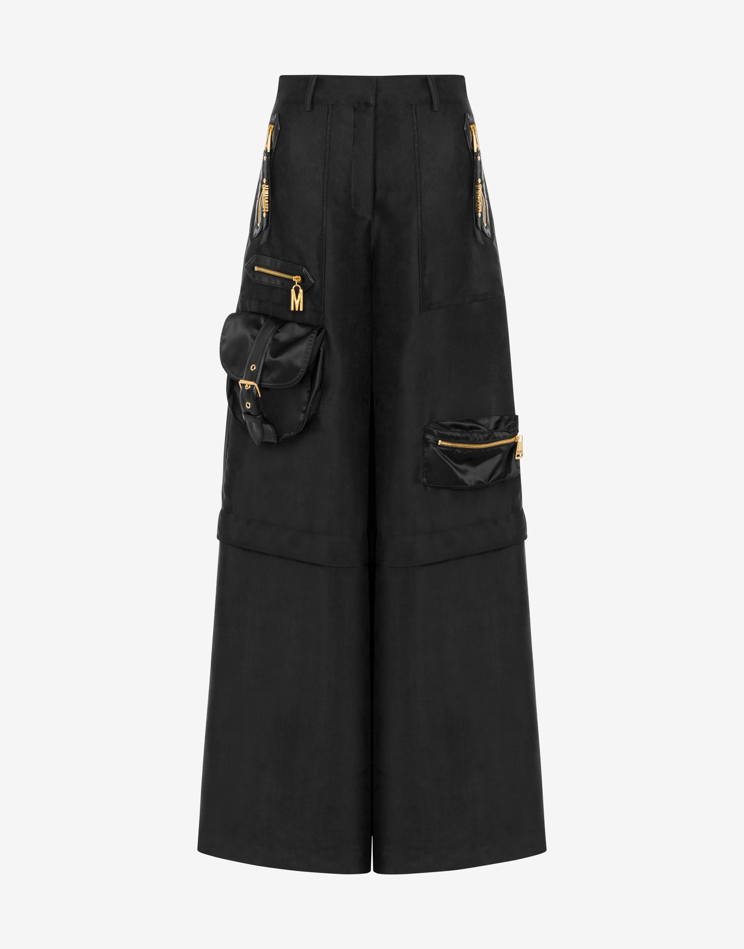 NYLON BAGS SATIN OVERSIZED TROUSERS - 1