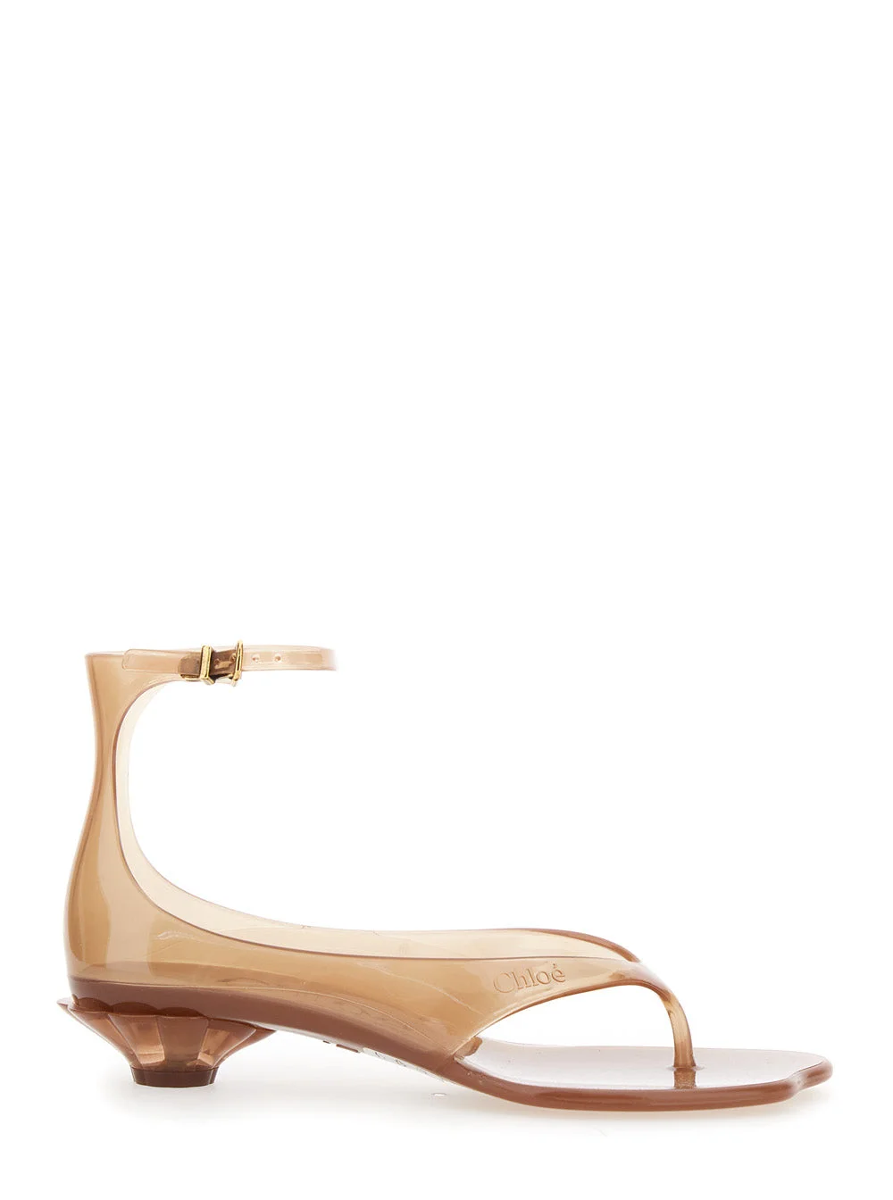 Chloé Women 'Jelly' Brown Sandals With Logo Imprinted On The Side And Ankle Buckle Closure In Tpu Wo - 1
