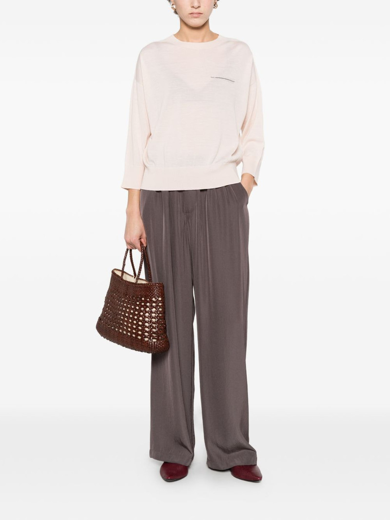 PESERICO crystal-embellishment sweater outlook