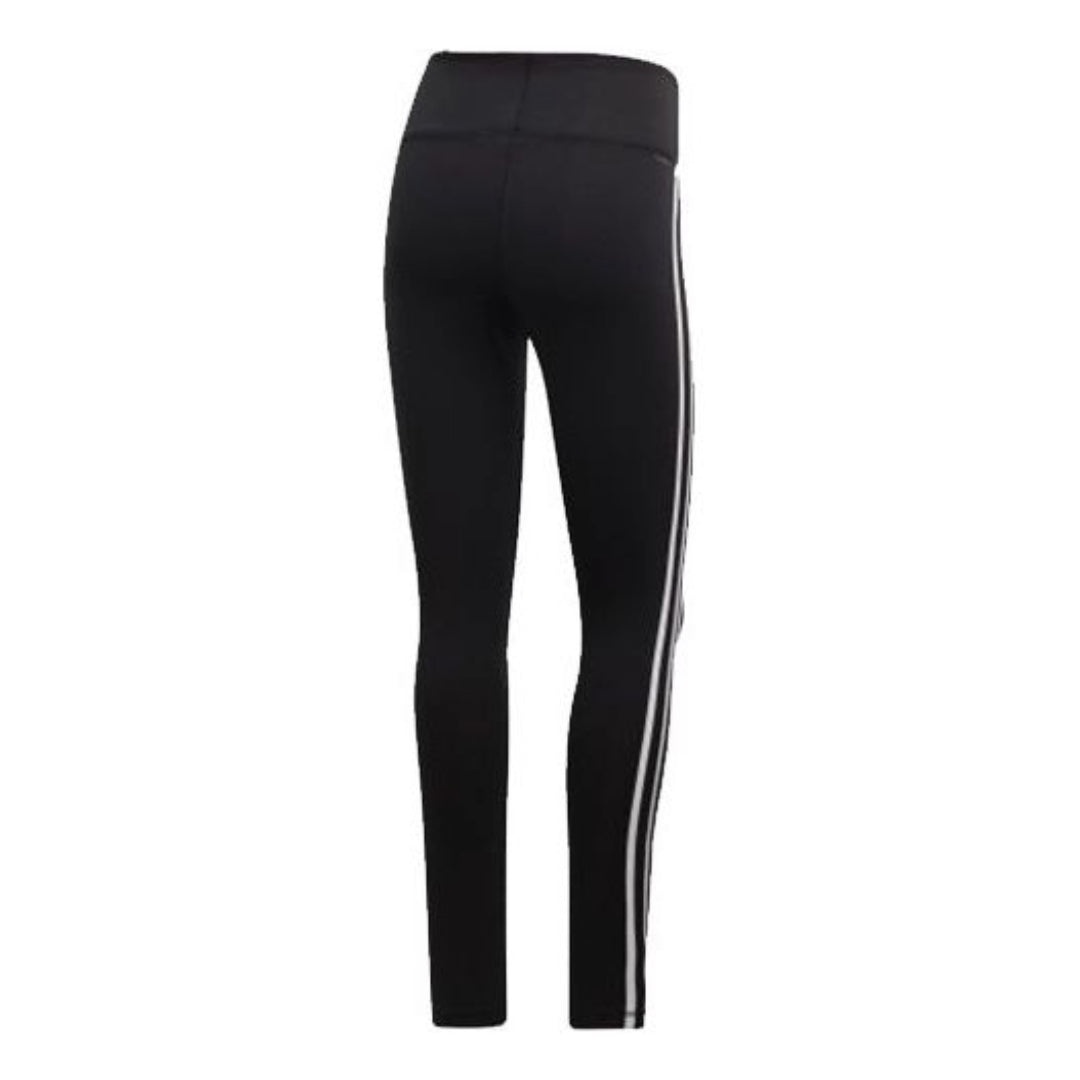 (WMNS) adidas Designed 2 Move 3-Stripes High-Rise Long Tights Asia Sizing 'Black White' DU2040 - 2