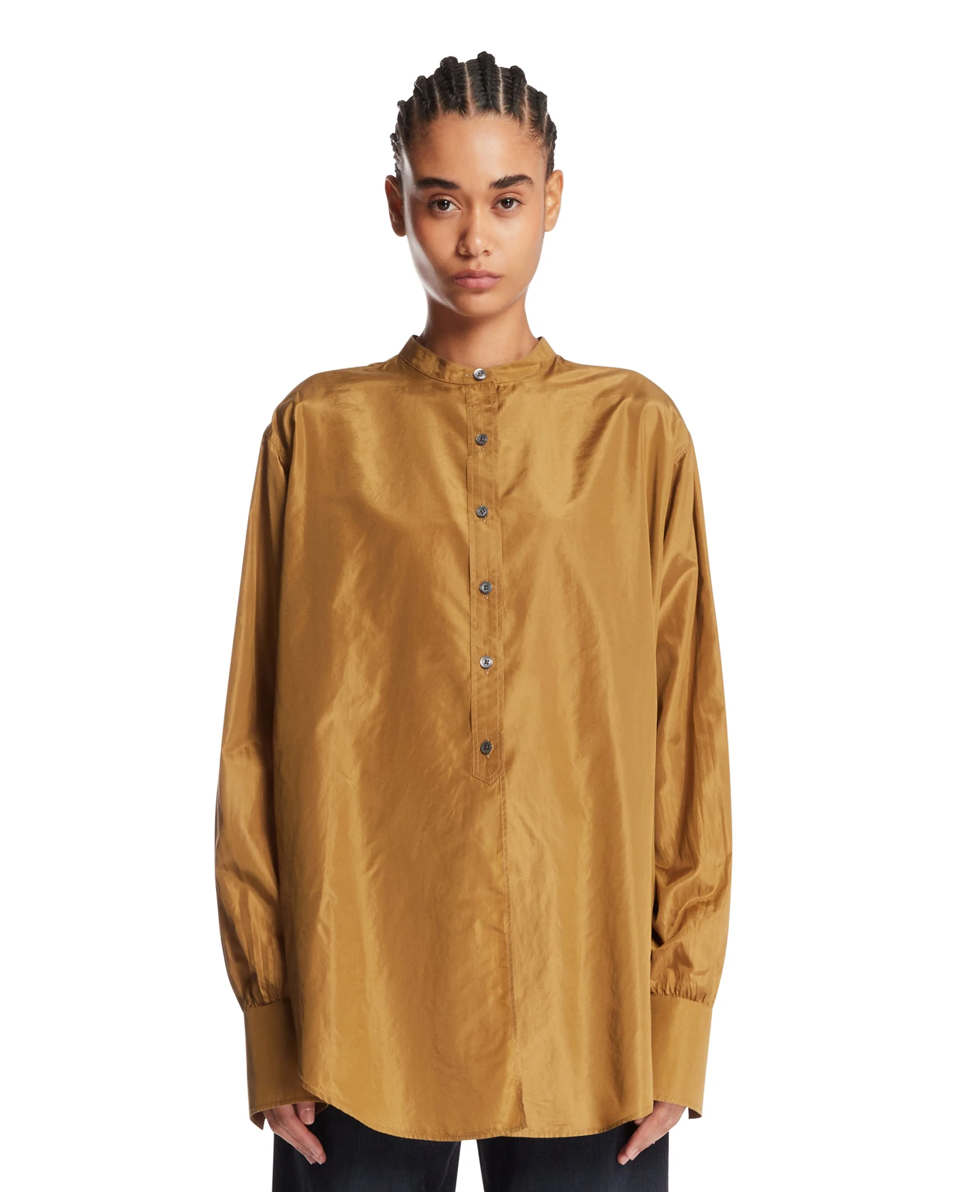Beige Lula Silk Shirt - 1