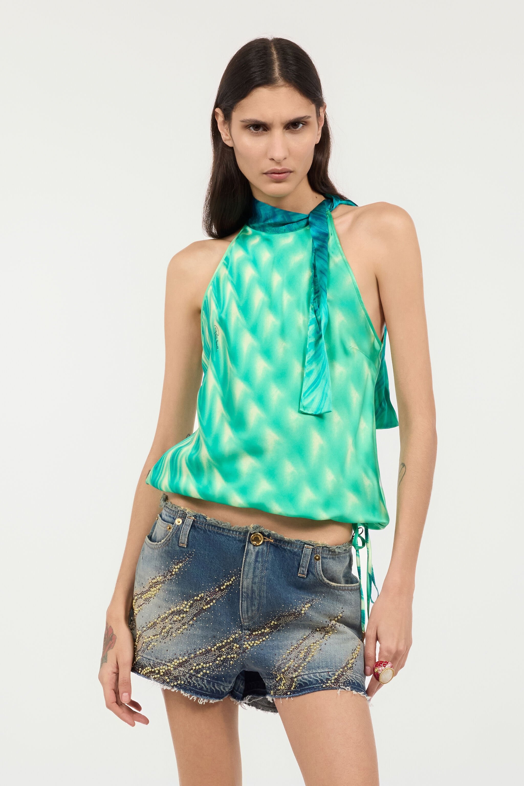 Silk Optical Glass-Print Top - 3