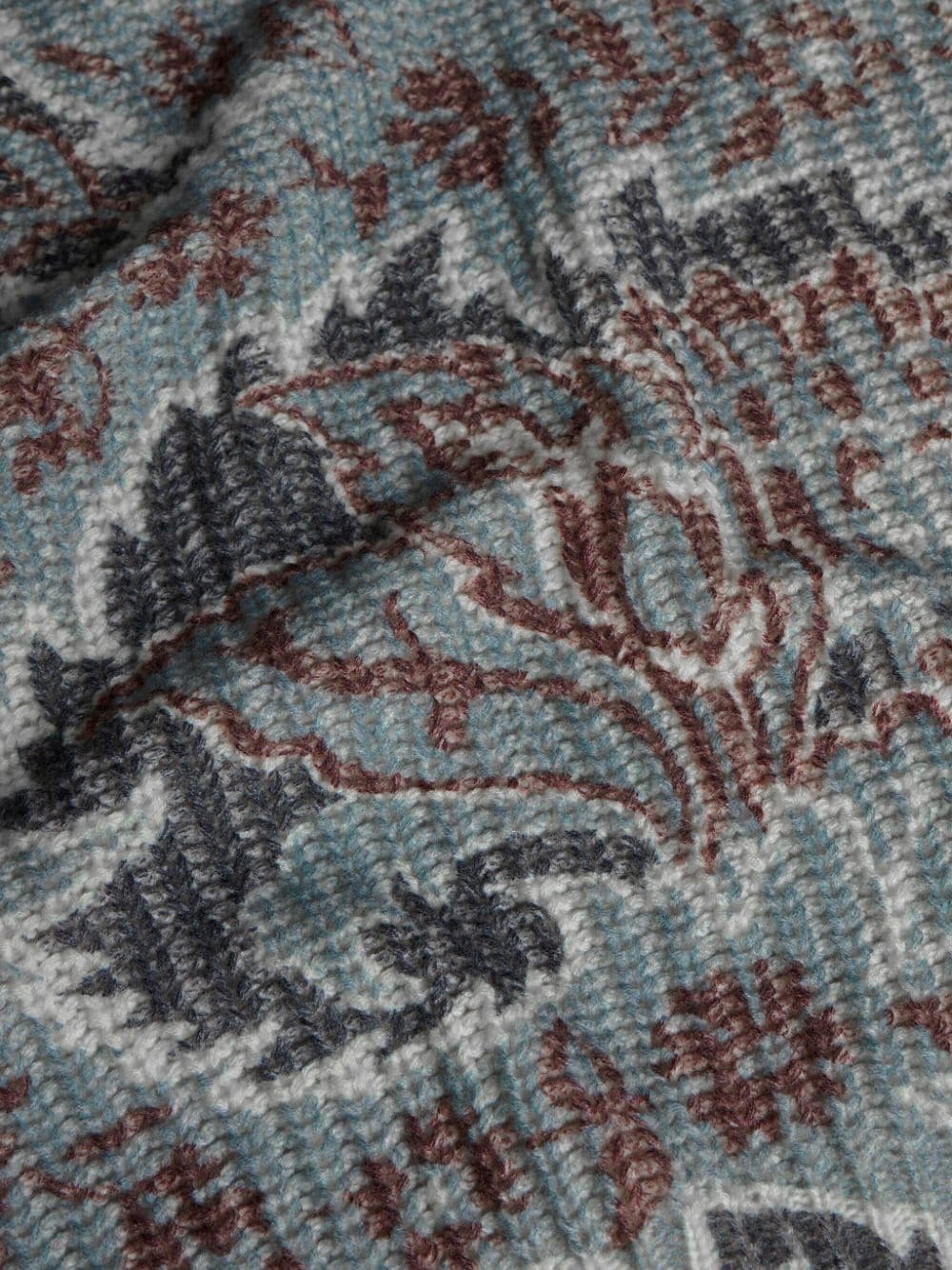 floral-print wool sweater - 6