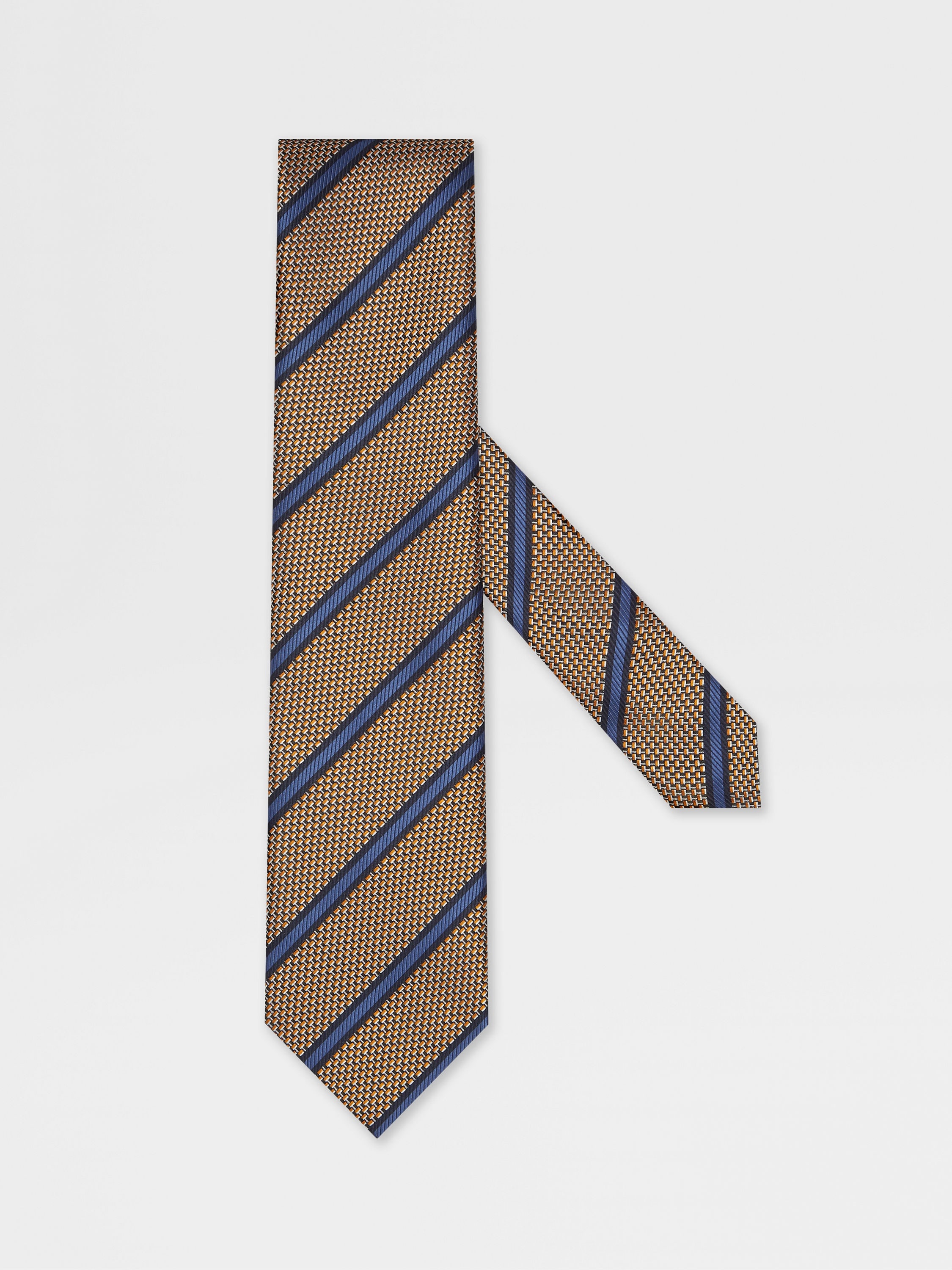 ORANGE SILK TIE - 1