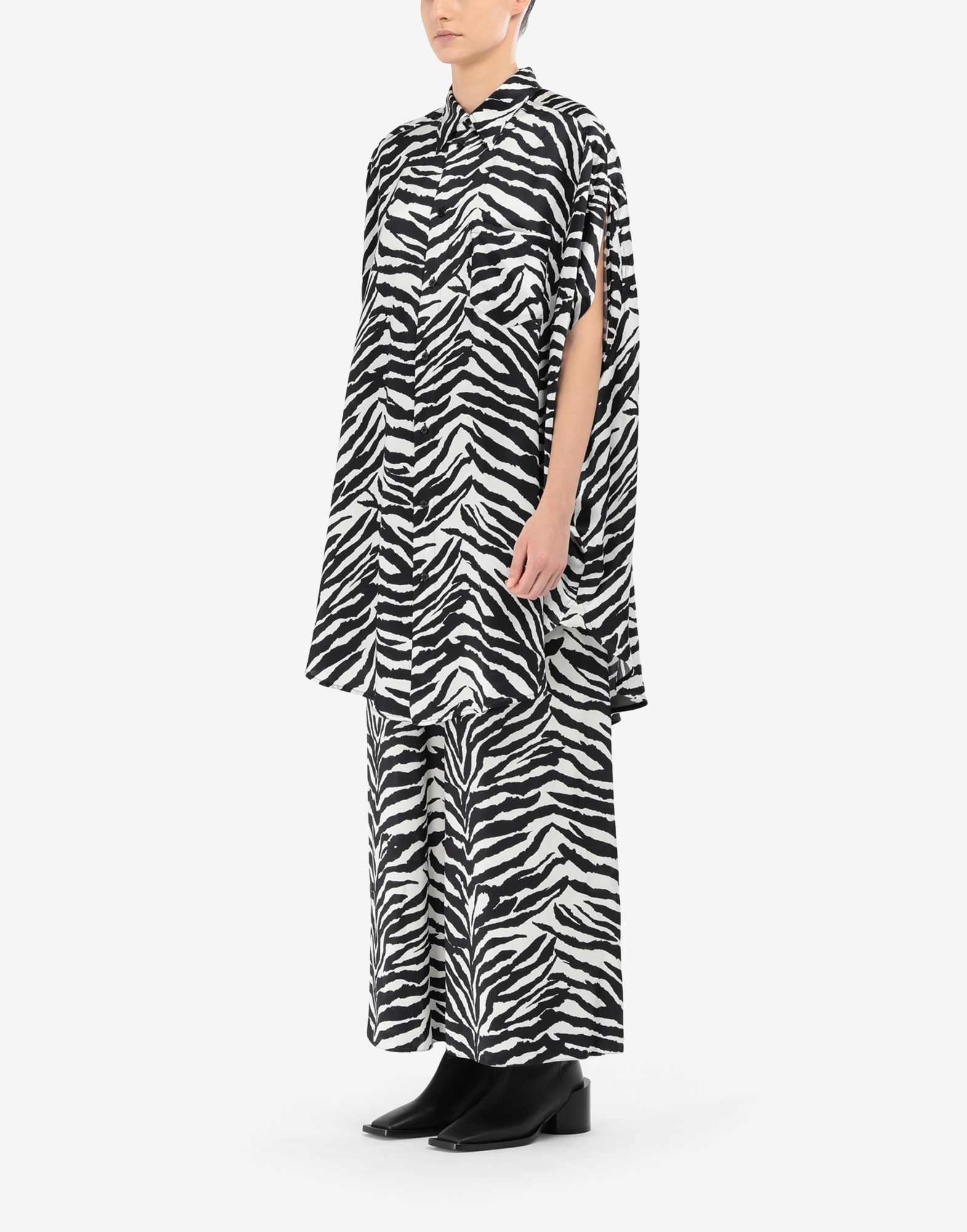 Circle zebra shirt-dress - 5