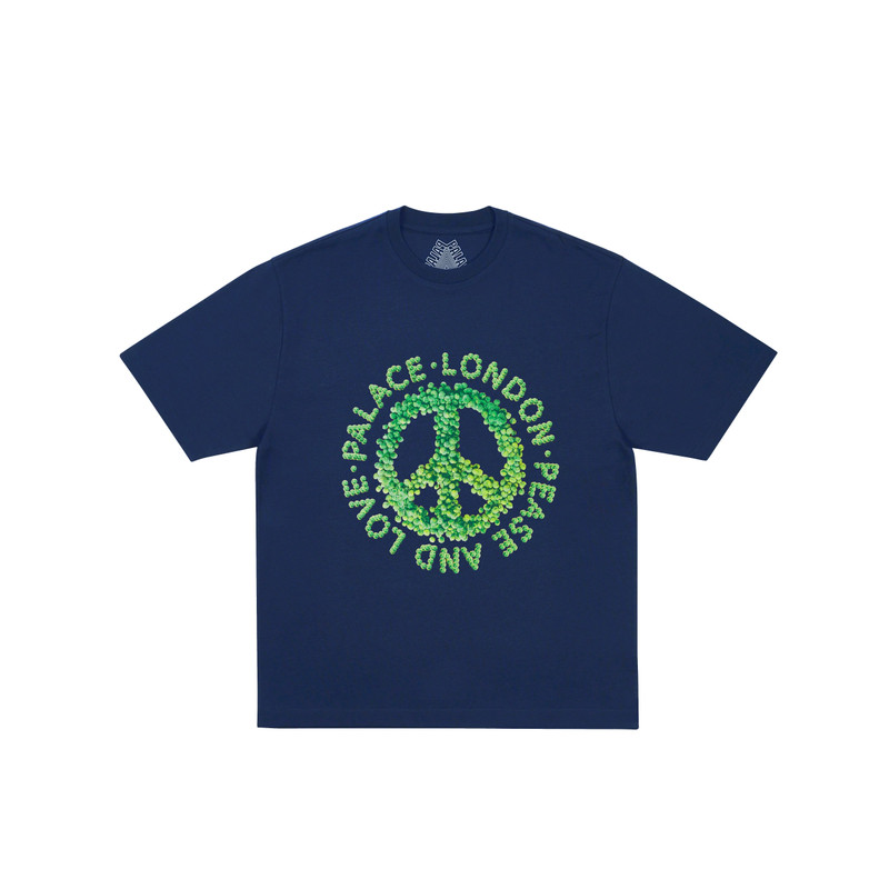 PEASE AND LOVE T-SHIRT NAVY 1