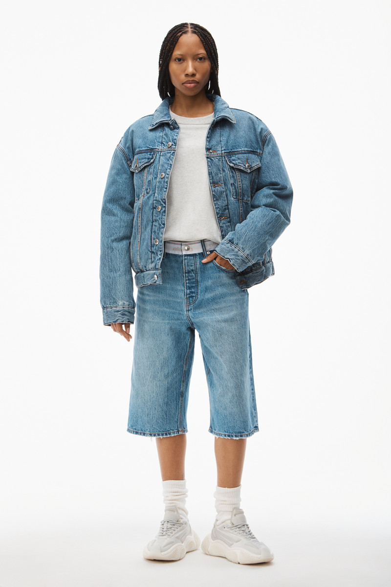 Alexander Wang PADDED TRUCKER JACKET IN DENIM outlook
