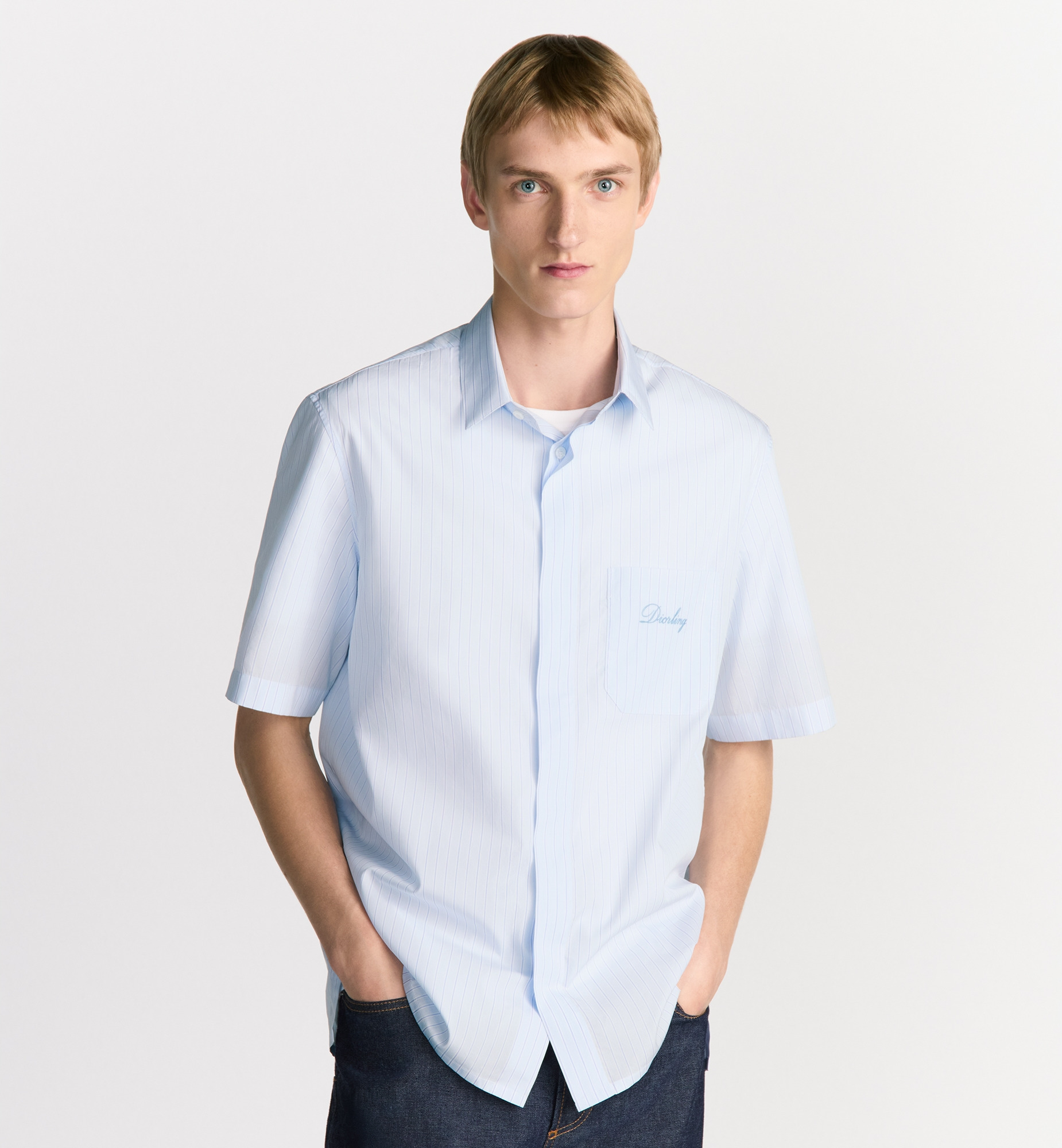 Short-Sleeved Shirt with Diorling Embroidery - 2