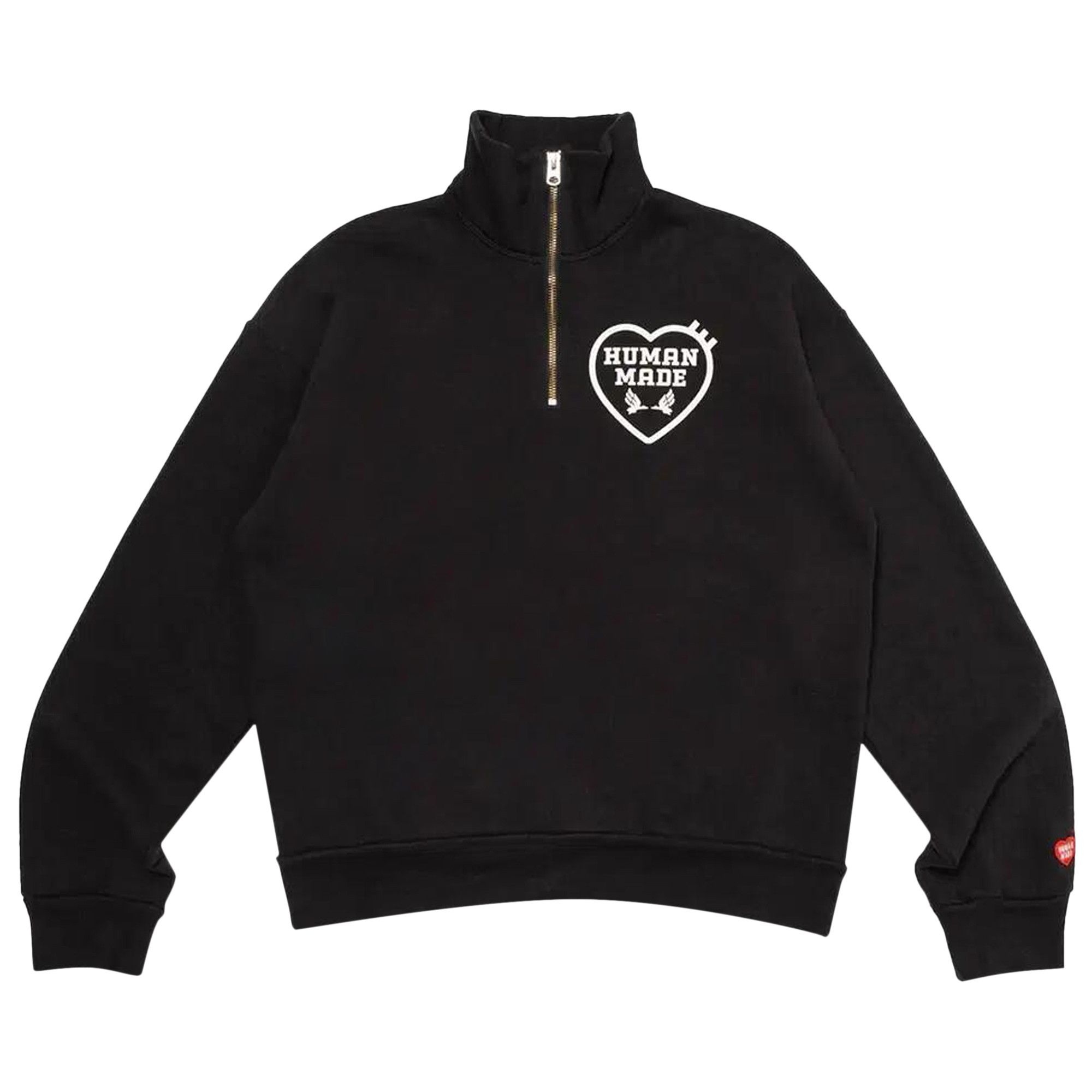Human Made Military Half-Zip Sweatshirt 'Black' - 1