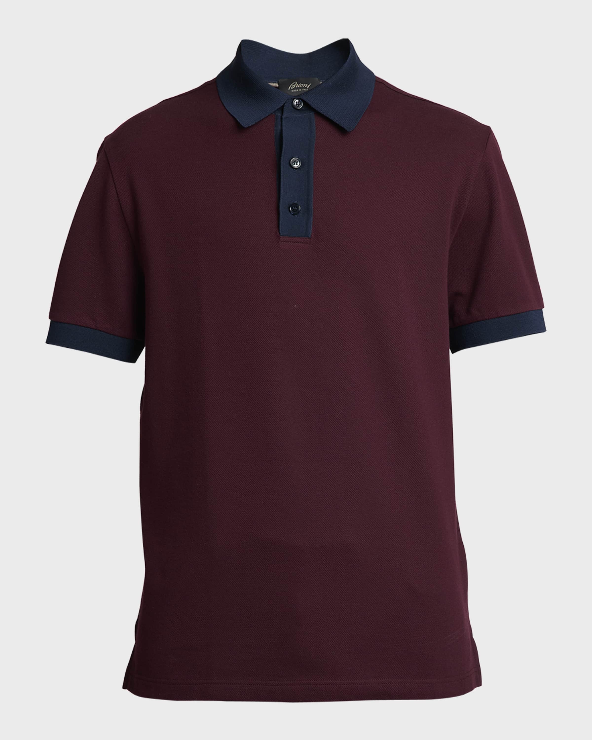 Men's Two-Tone Polo Shirt - 1