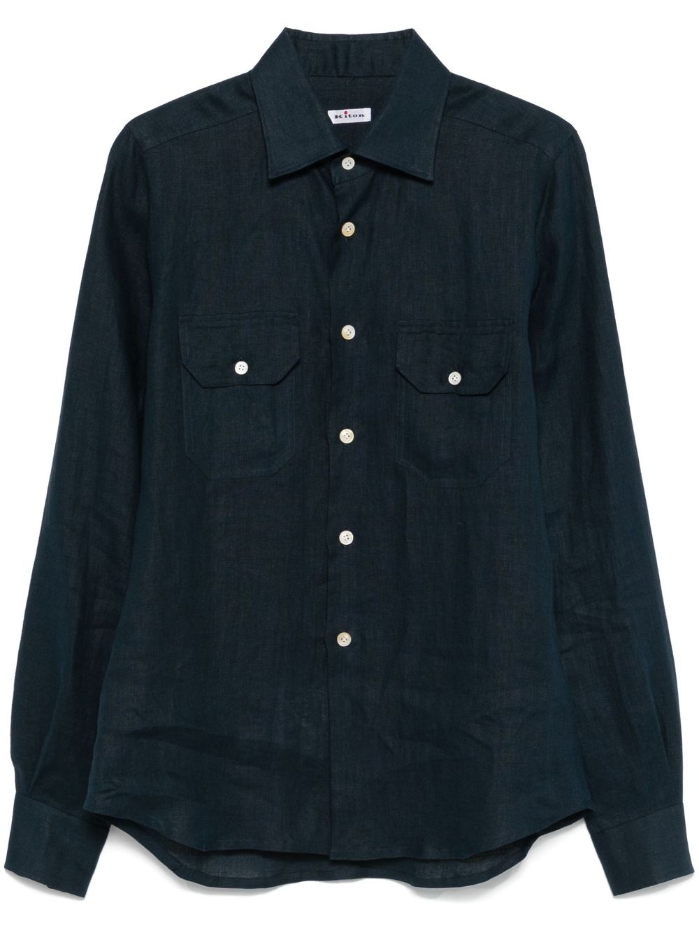 KITON - Kiton Men Navy Blue Shirt - 1
