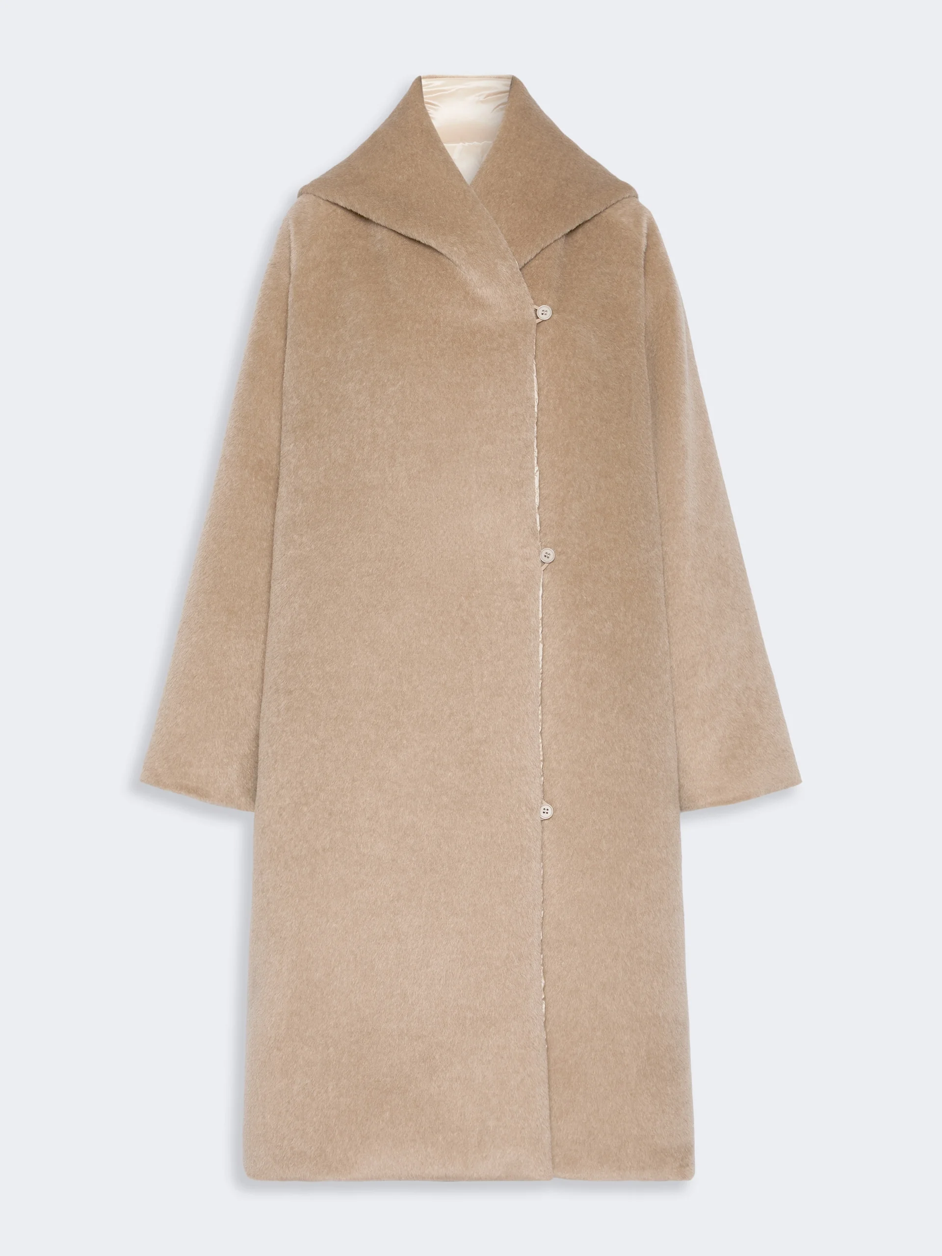 ODE Reversible alpaca and wool puffer jacket with a soft texture - BEIGE - 1