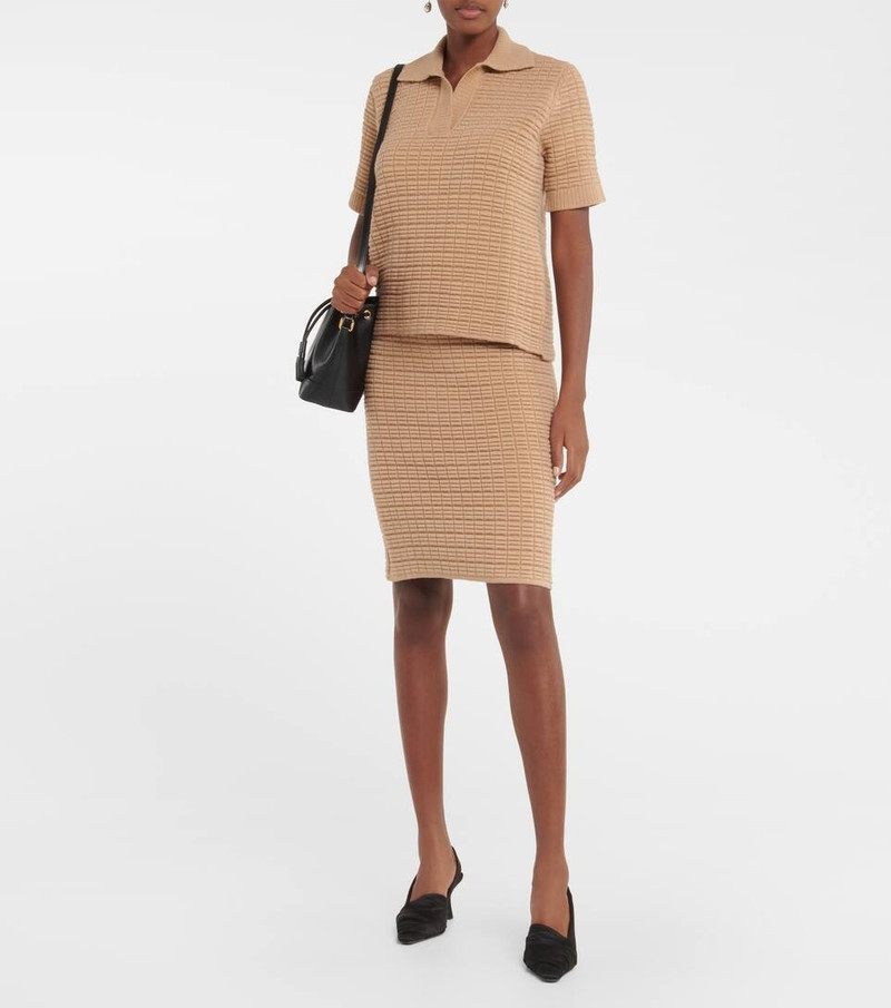 KHAITE Nailah cashmere mini skirt outlook