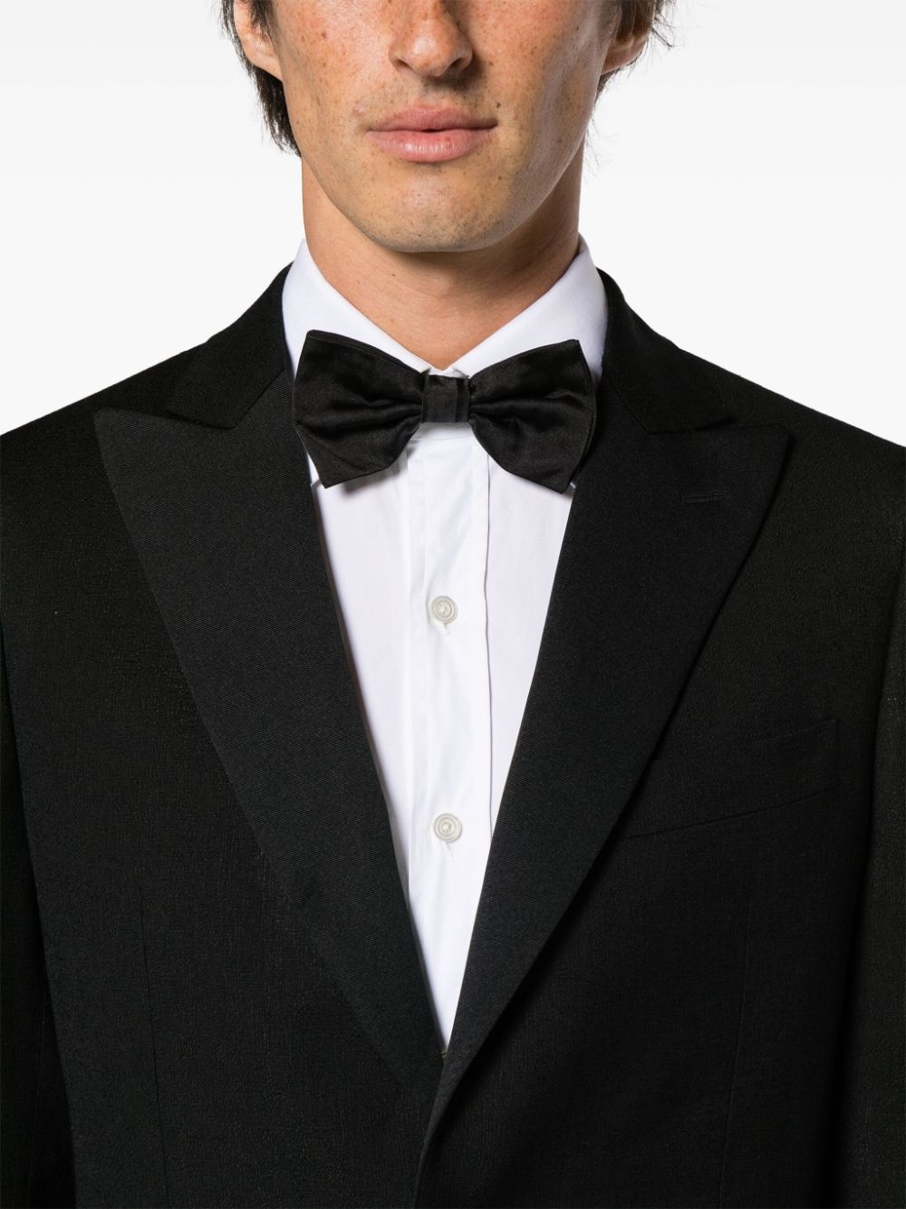 single-breasted wool-blend blazer - 5