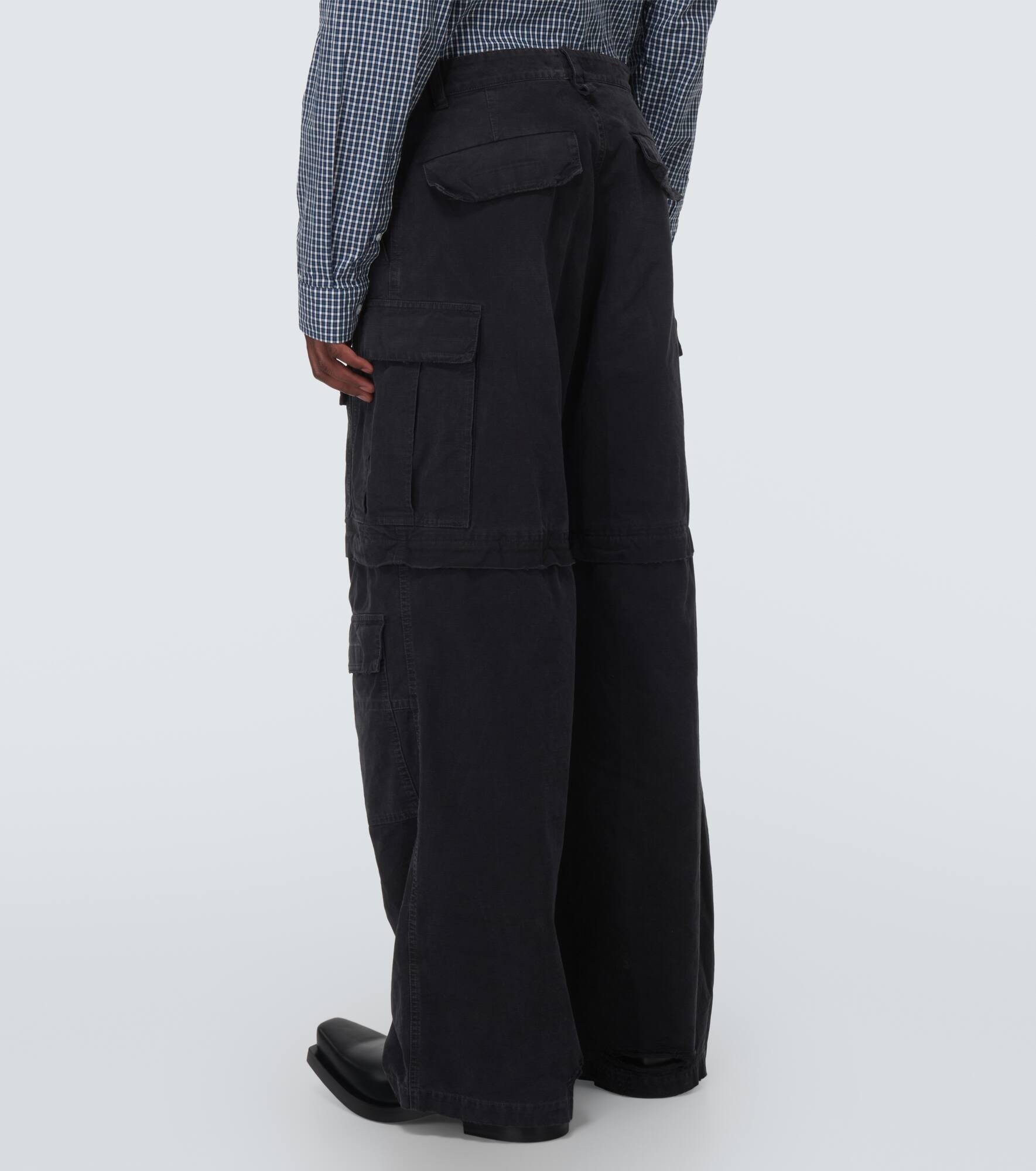 Cotton twill cargo pants - 4