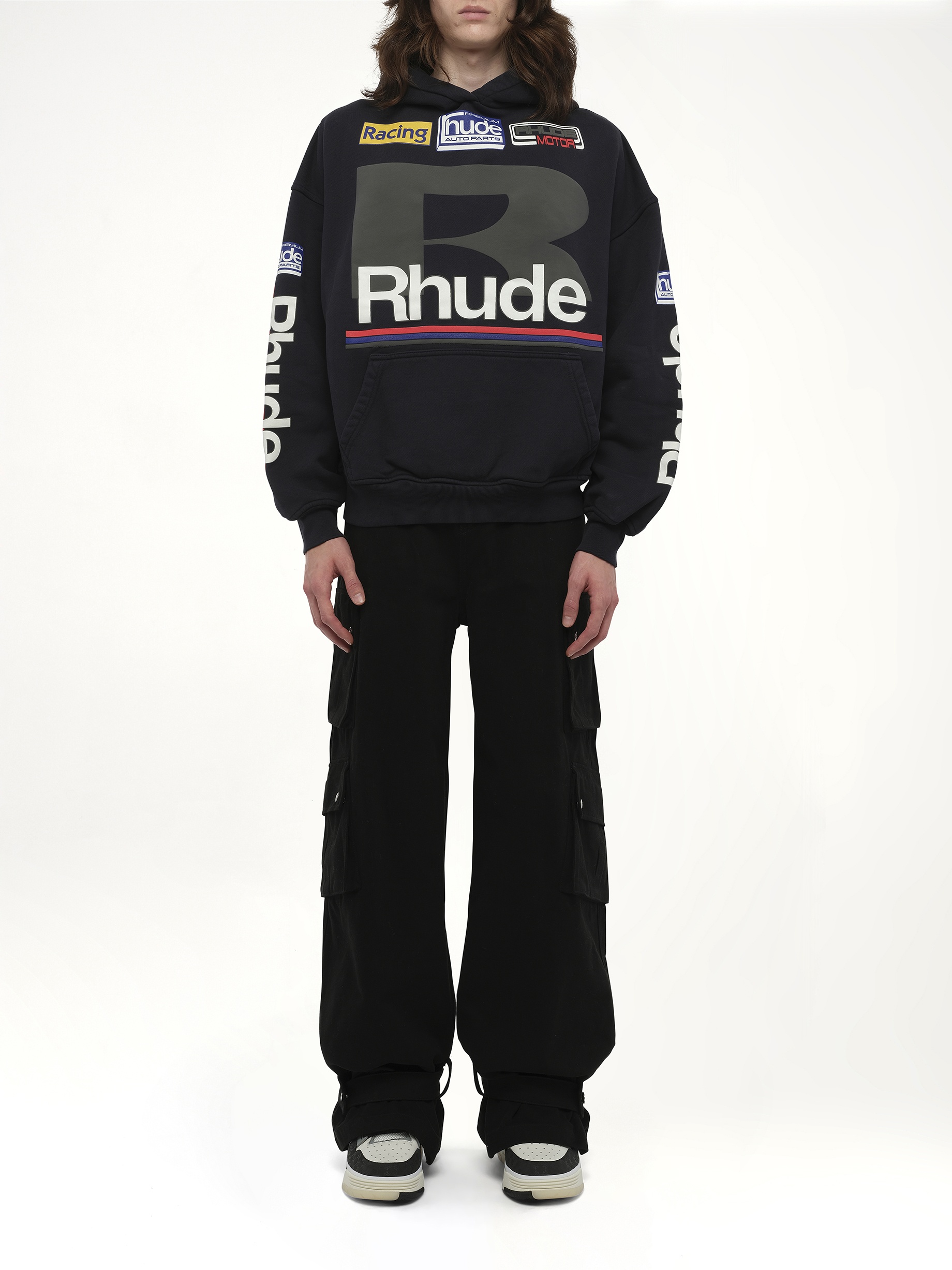 Petrol Patch Hoodie in Vintage Black - 7