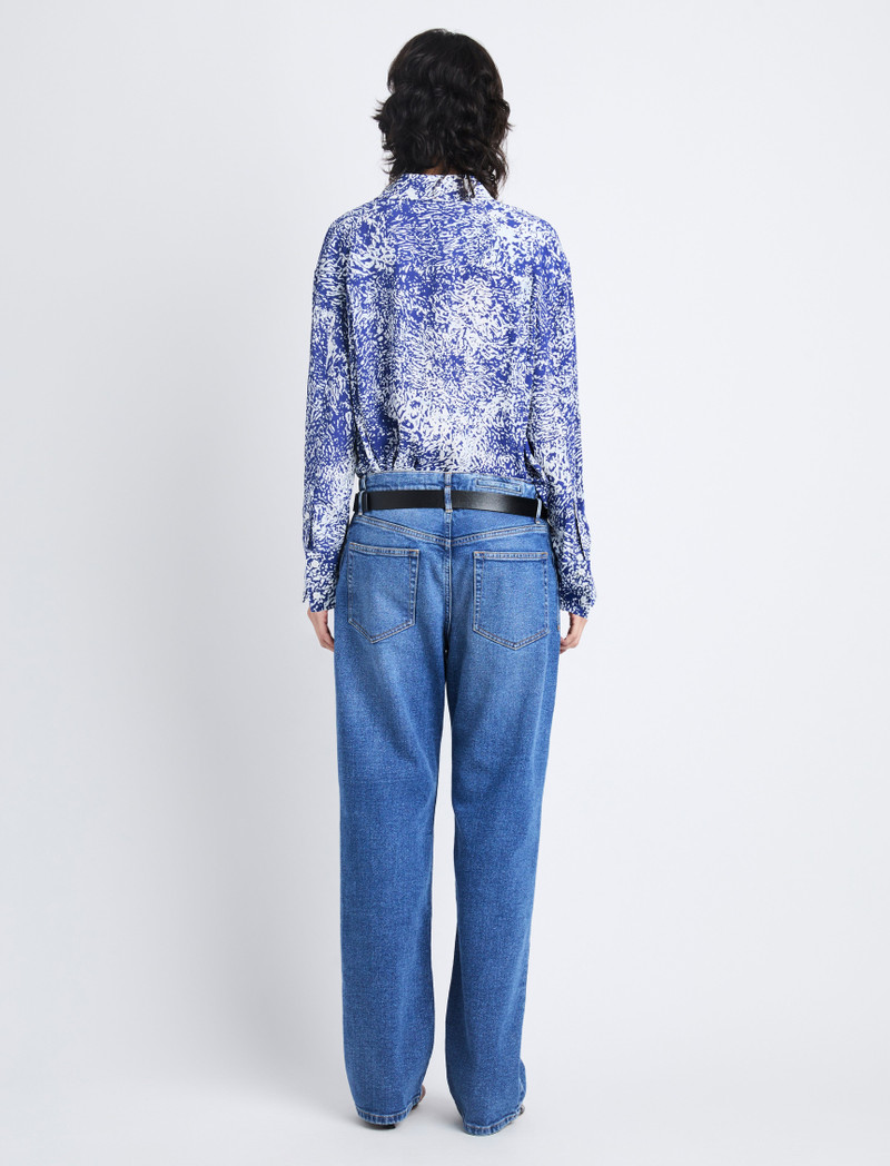 인쇄 된 Viscose Crepe의 노먼 탑 5
