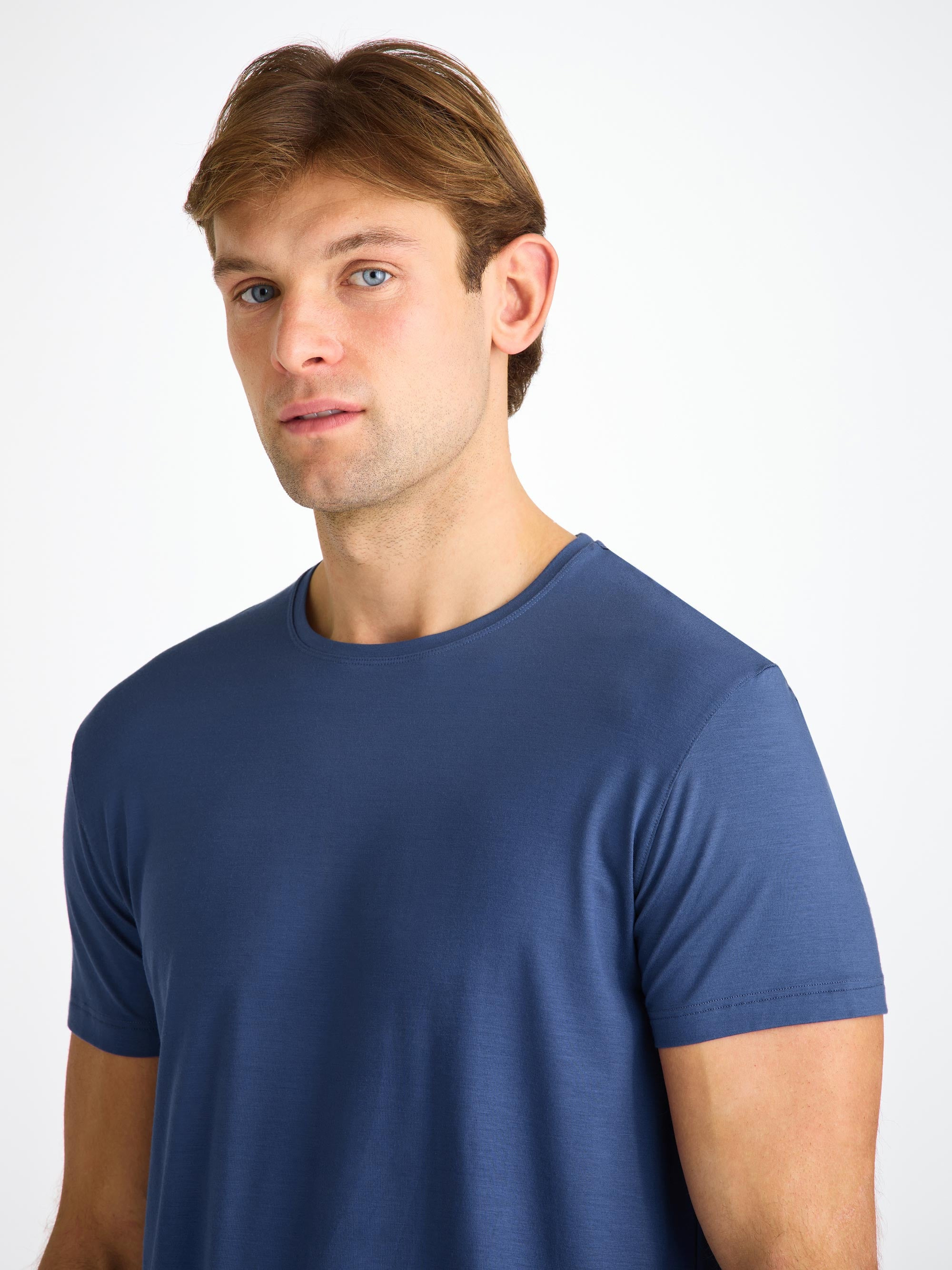 Men's T-Shirt Basel Micro Modal Stretch Sapphire - 5