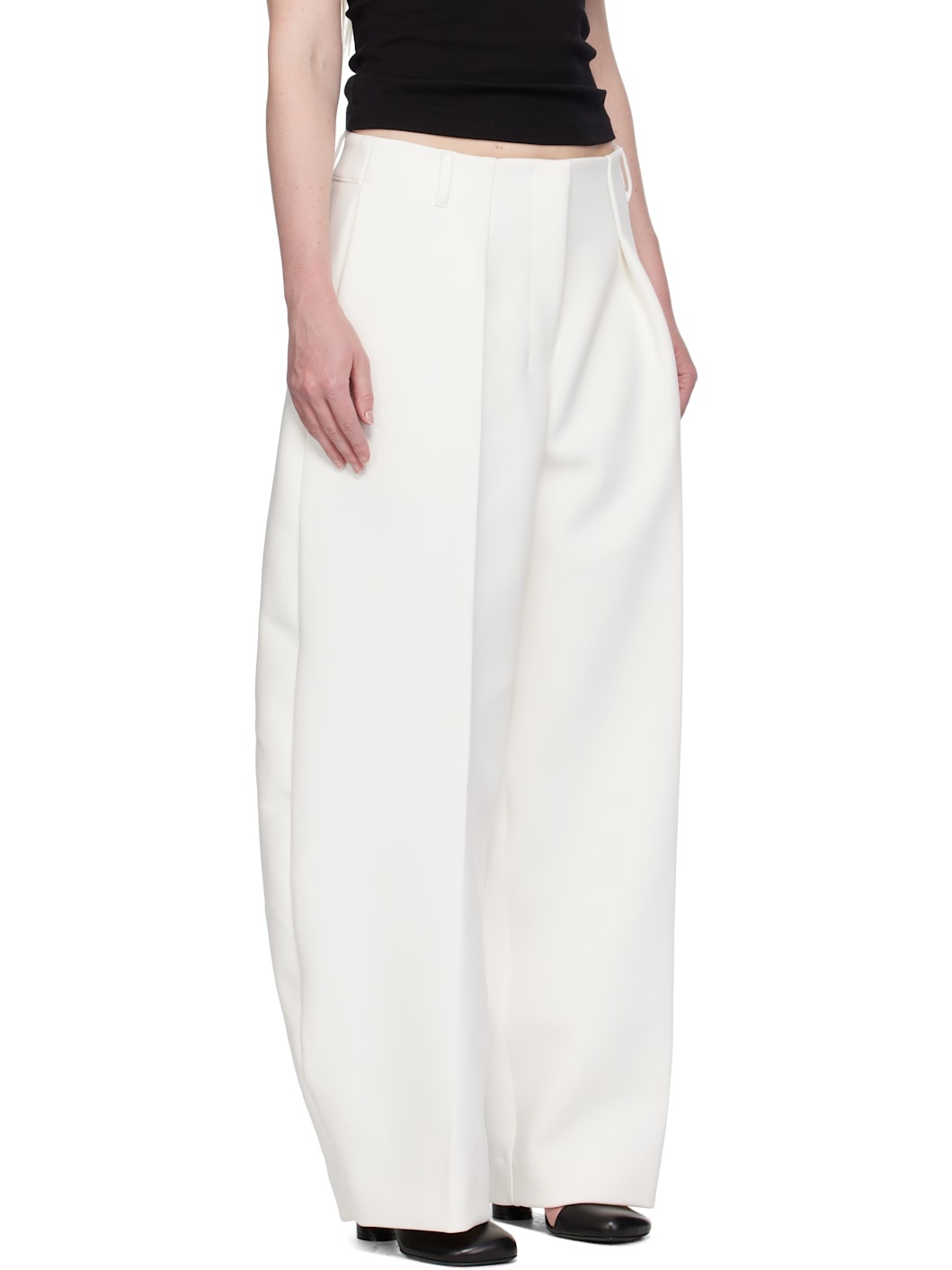 White La Croisière 'The Ovalo' Trousers - 2