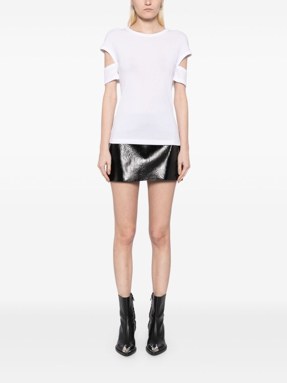 slashed shrunken T-Shirt - 2