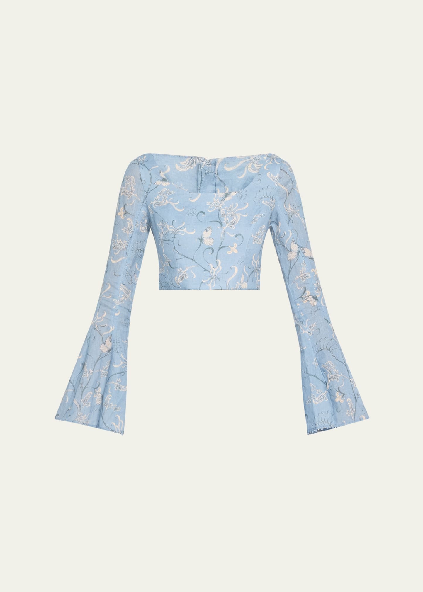 Lymanopoda Limoncillo Linen Cropped Top - 1