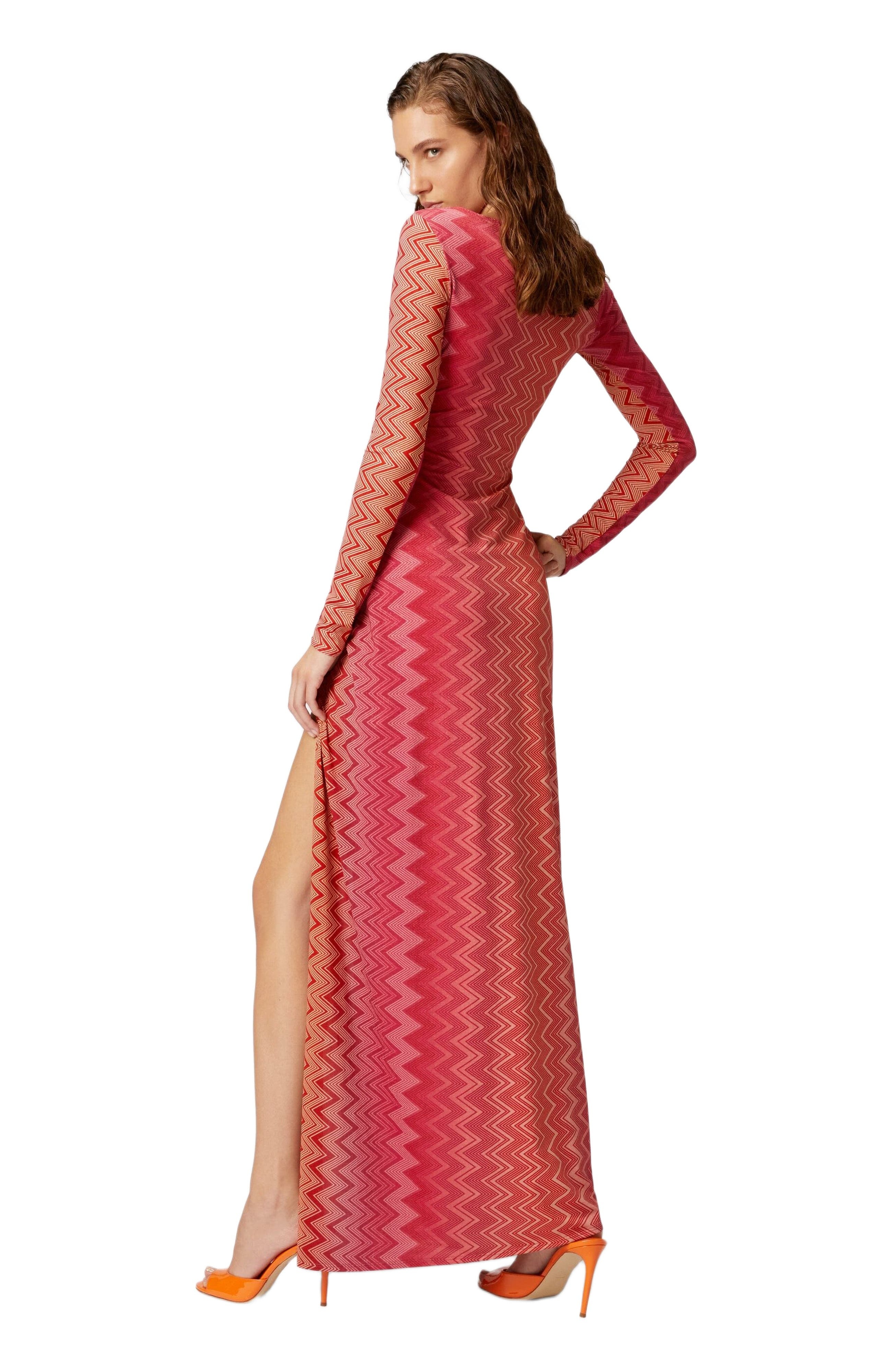 Missoni Cover Up Dress In Stretch Nylon Zig Zag Lamé in Red at Nordstrom - 3