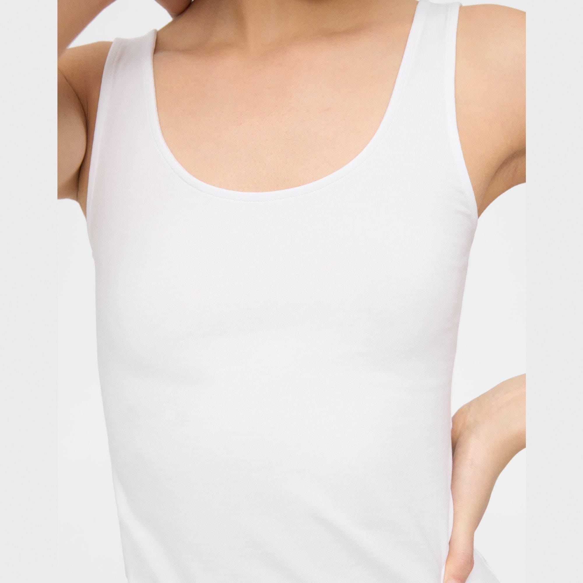 Scoop Neck Tank in Stretch Cotton - 4