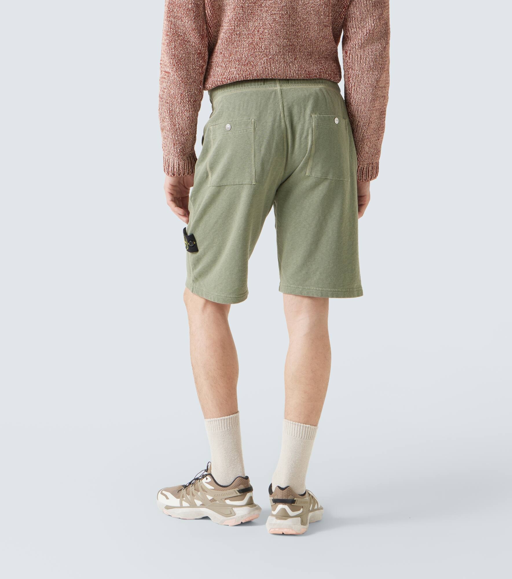 Compass cotton fleece shorts - 4
