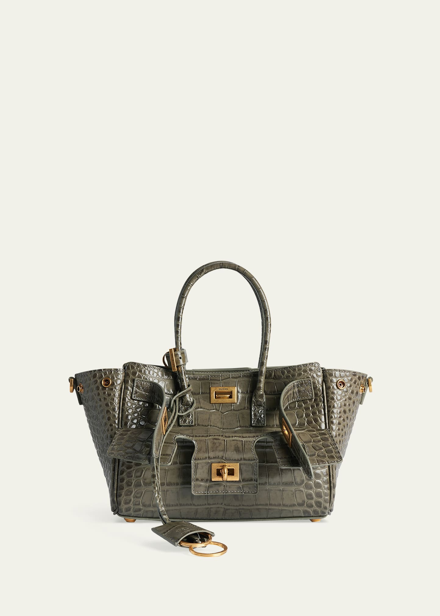 Bel Air Mini Croc-Embossed Leather Crossbody Bag - 6
