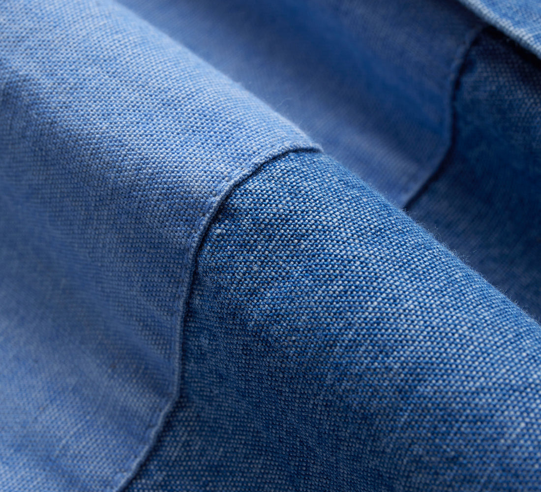 Utility Shirt - Indigo Patchwork Chambray - 5