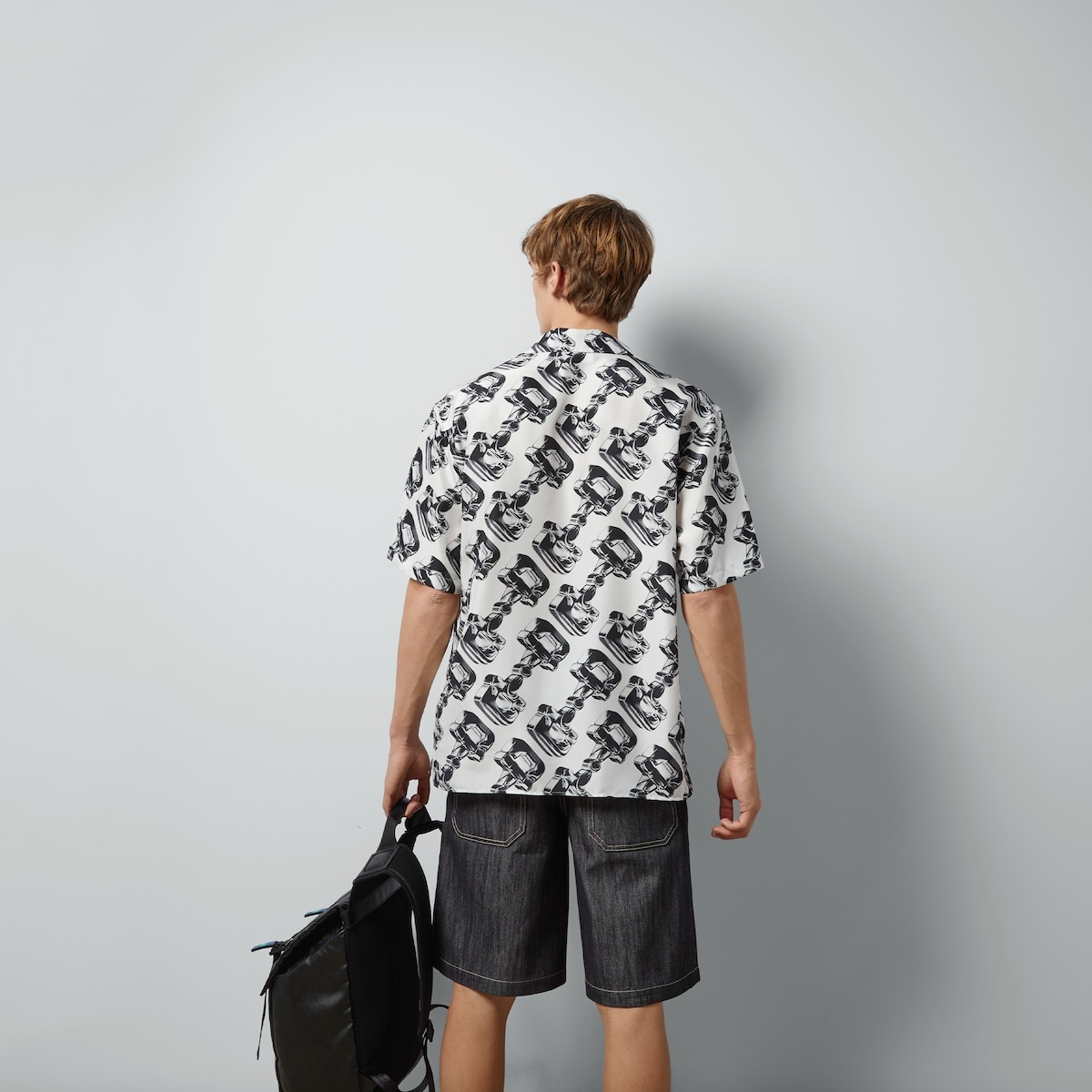 3D glass Horsebit print silk shirt - 6