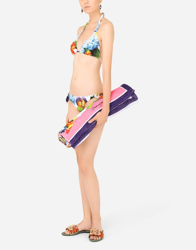 Dolce & Gabbana Floral-print terrycloth beach towel outlook