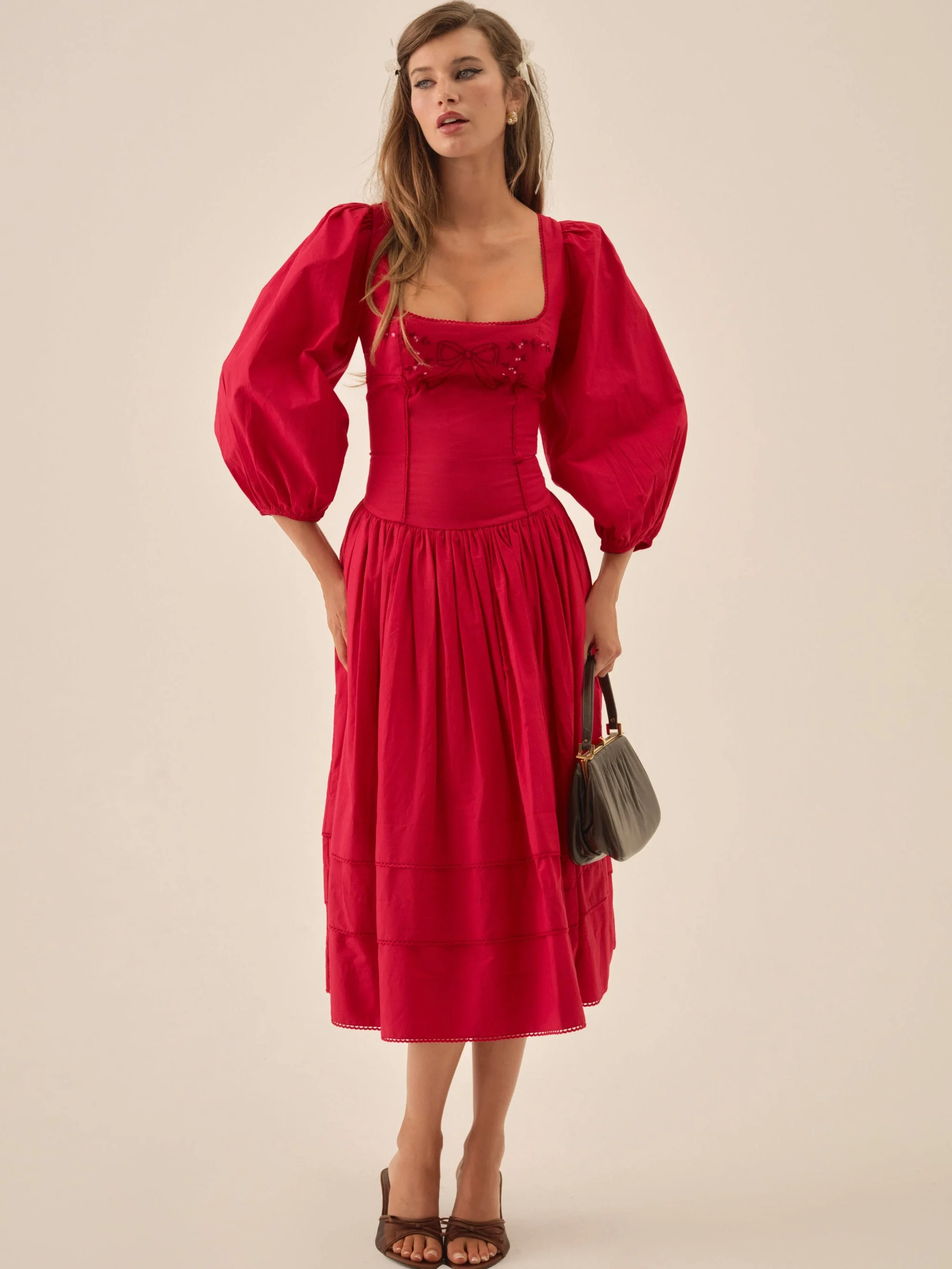 Betsy Bow Midi Dress - 1