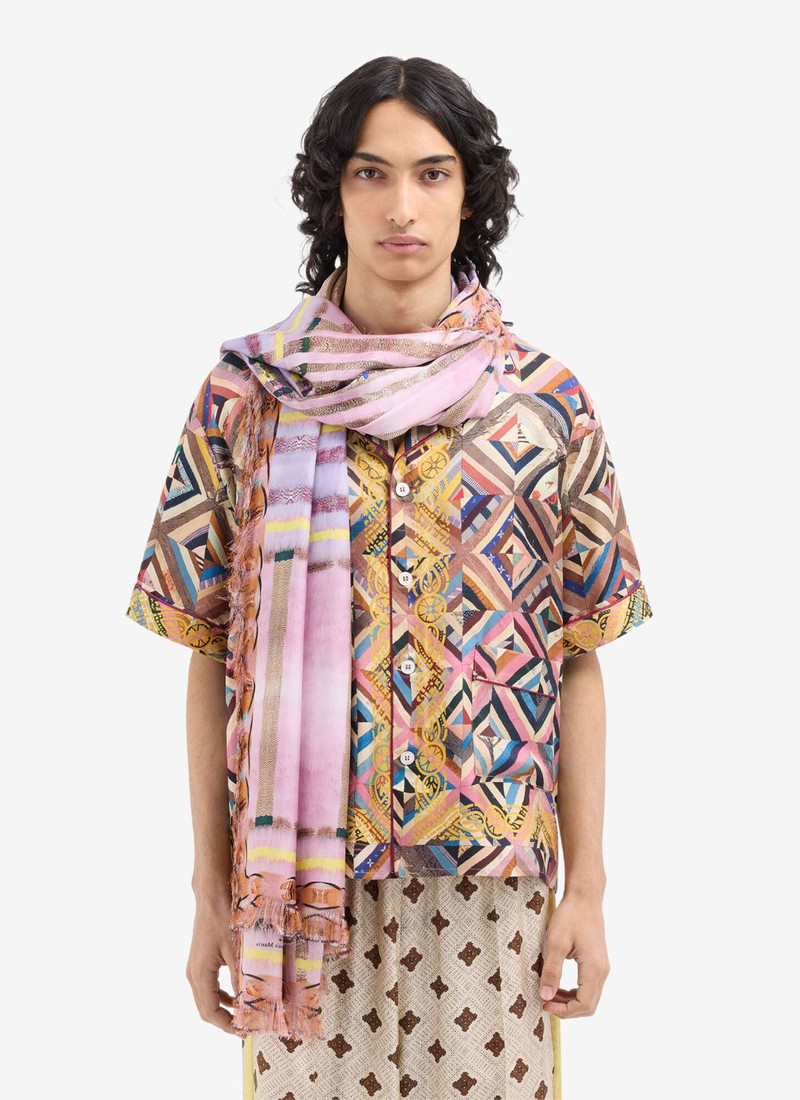Aloeuw geometric fringed shawl 3