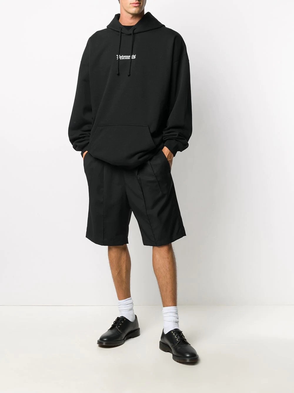 logo drawstring hoodie - 2