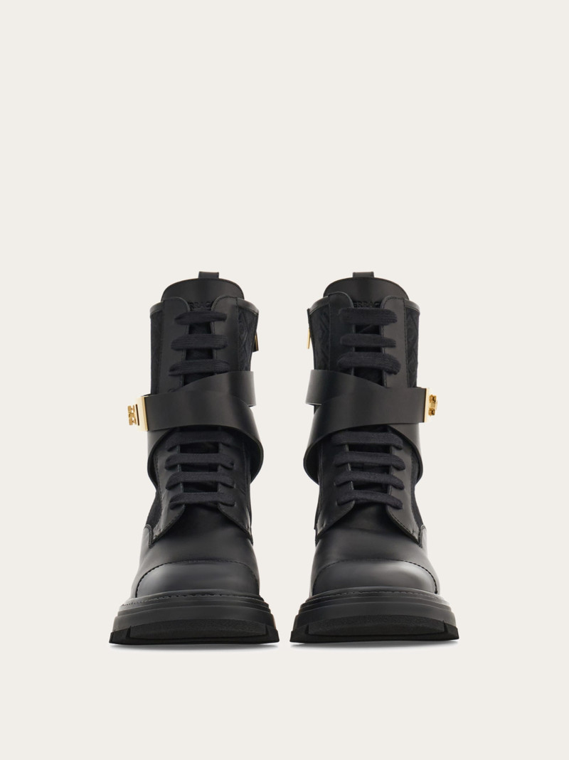 FERRAGAMO Ferragamo Monogram combat boot outlook