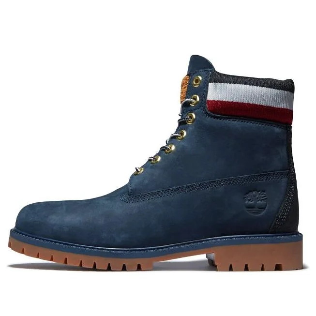 Timberland 6 Inch Heritage Cupsole Boots 'Navy Nubuck with Red' A2M59019 - 1