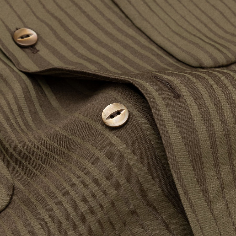 NEEDLES WAVE STRIPE JQ. S/S CLASSIC SHIRT | REVERSIBLE