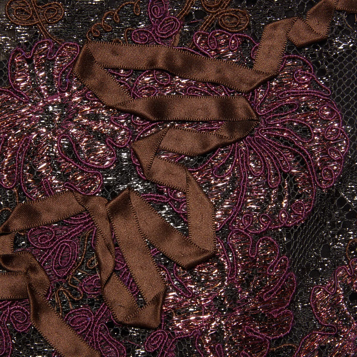 Lamé floral lace pants - 6