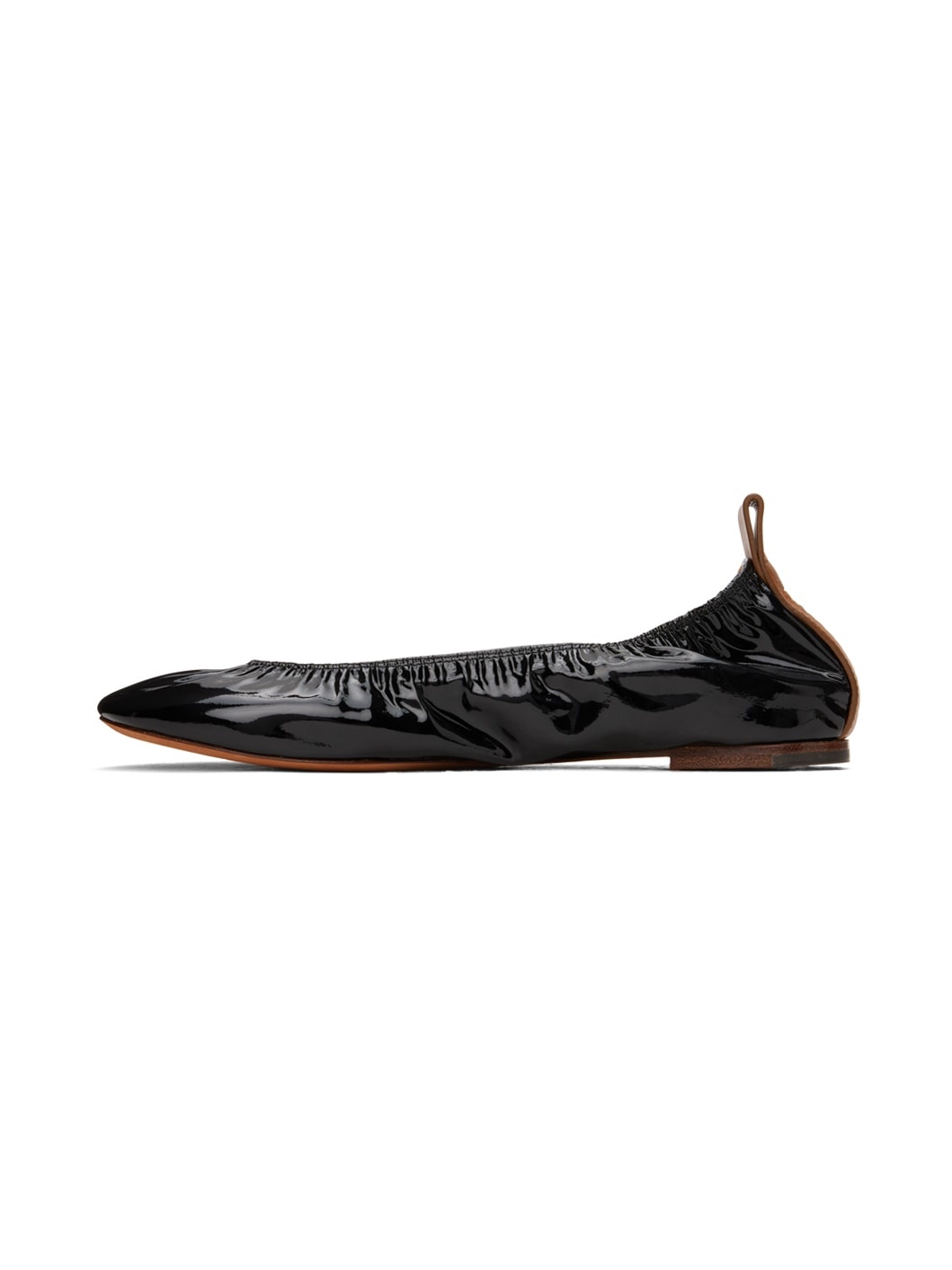 Black 'The Ballerina Flat' Patent Leather Ballerina Flats - 3