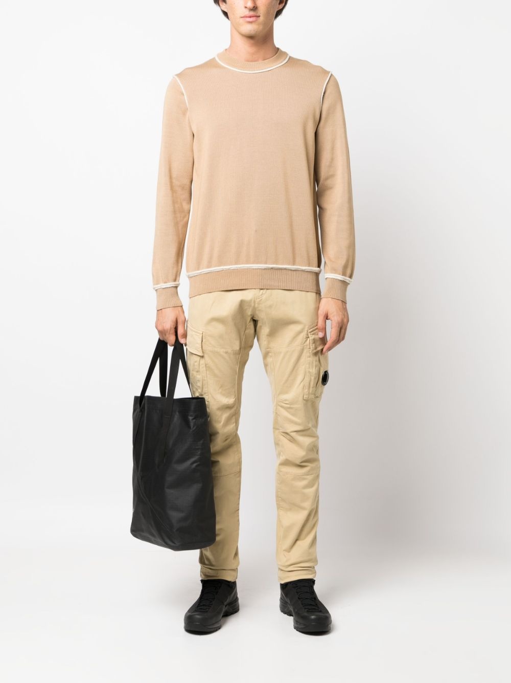 Lens-detail cargo tapered trousers - 2