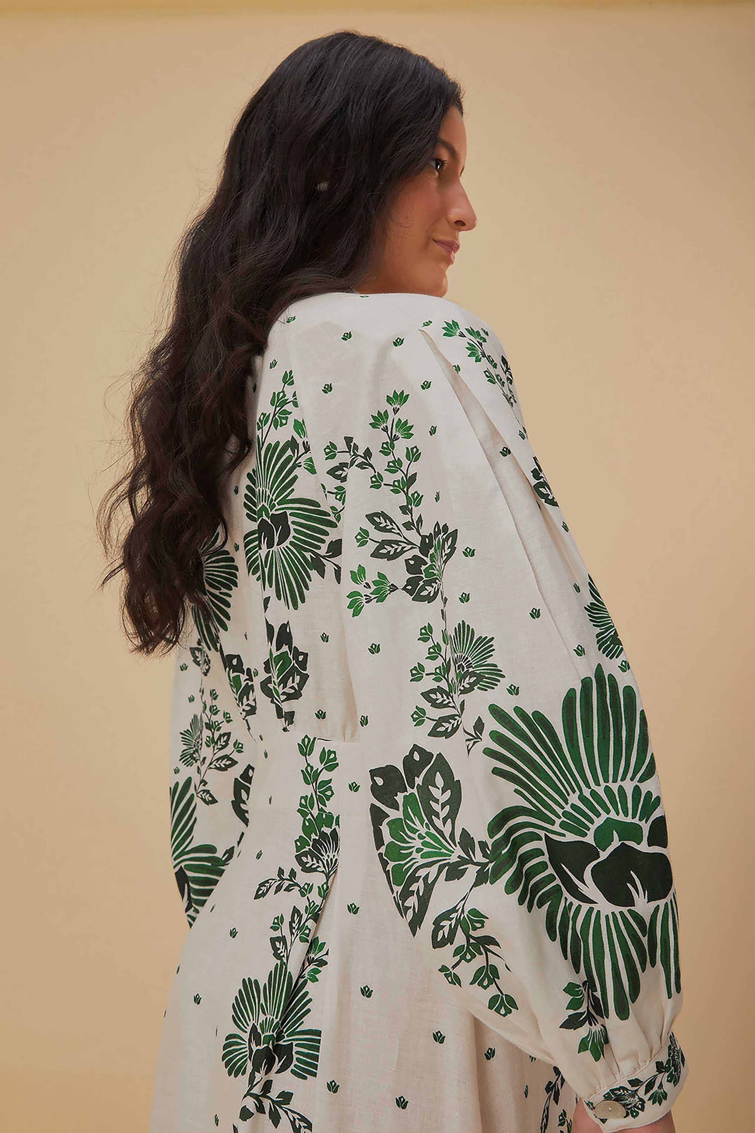 Forest Soul Off-White Maxi Dress - 3