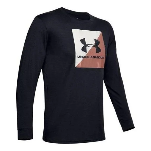 Under Armour Boxed Sportstyle Half Long-Sleeve T-shirt 'Black' 1351624-001 - 1