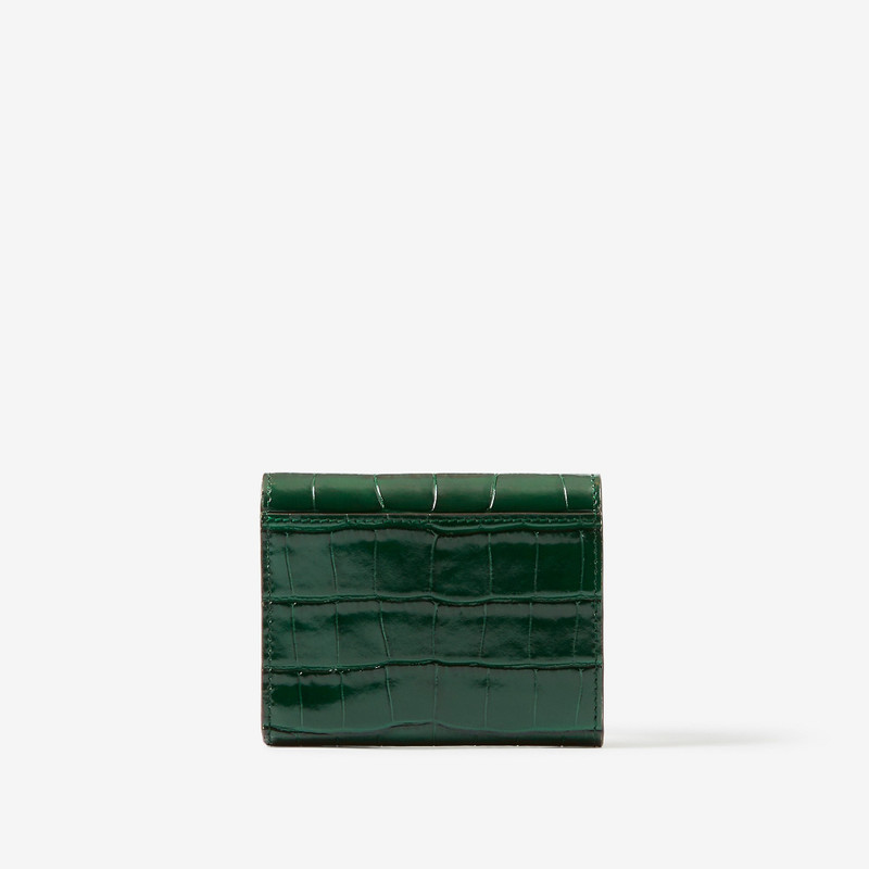 Embossed Leather TB Compact Wallet 3