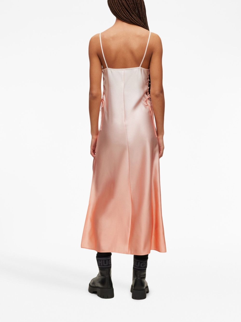 gradient-effect satin midi dress - 3