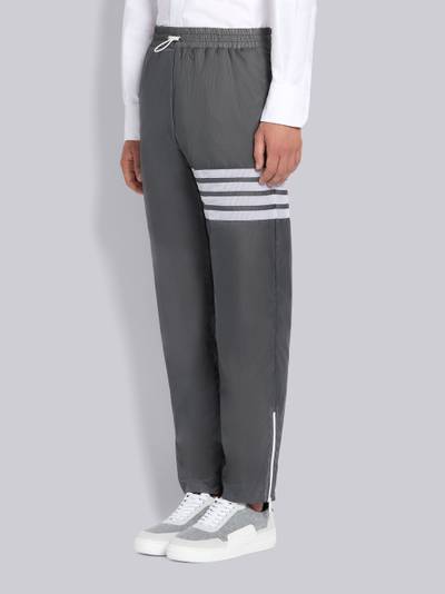 Thom Browne Silver Sheer Ripstop Straight Leg 4-Bar Track Pants outlook