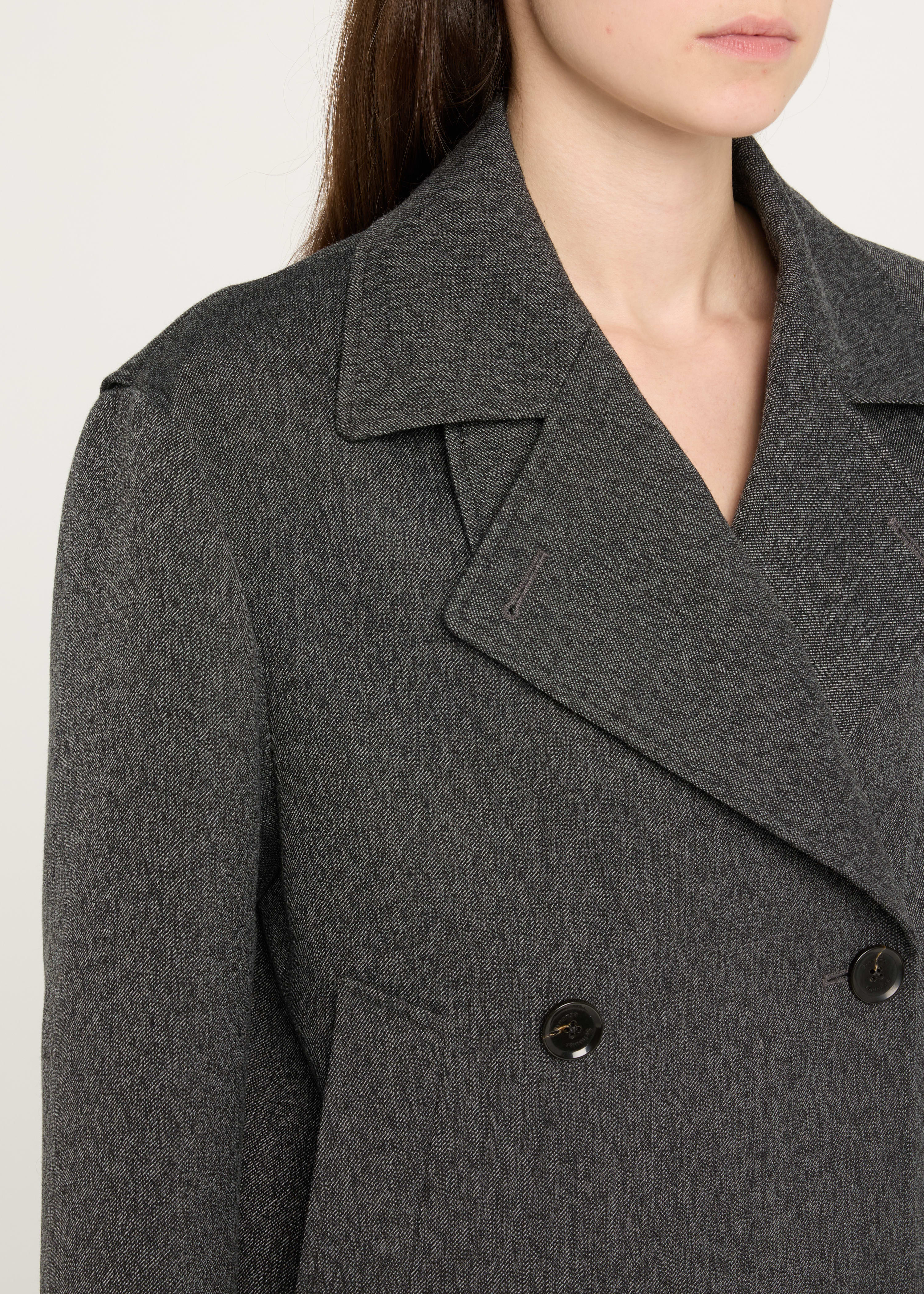 Nola Double-Breasted Textured Suiting Jacket - 5