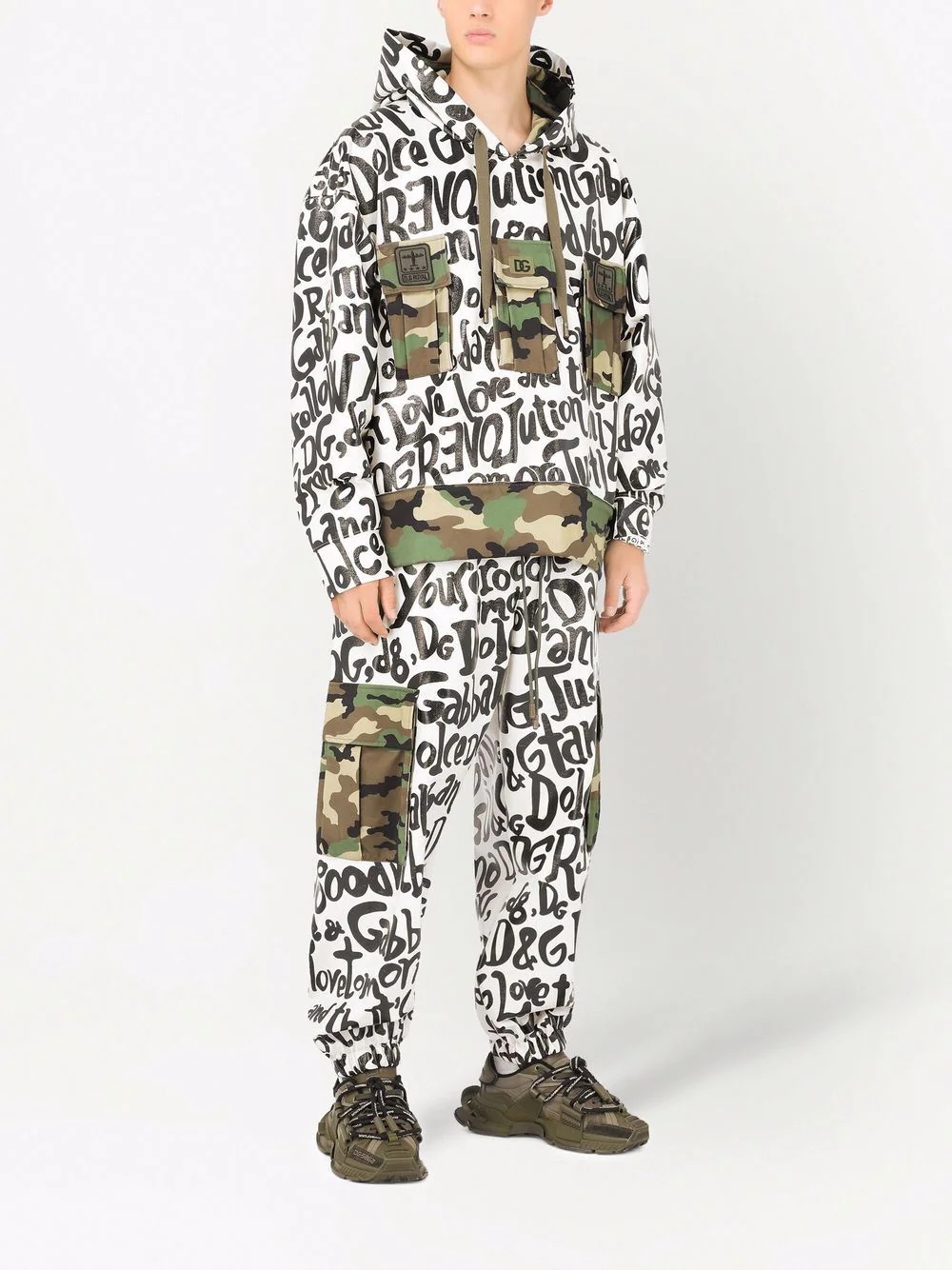 graphic-print camouflage hoodie - 2