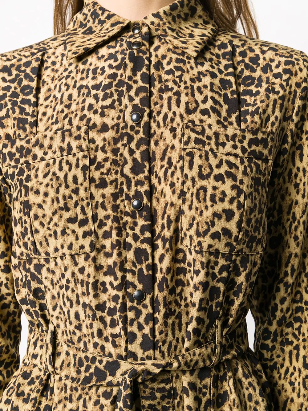 leopard-print shirt dress - 5